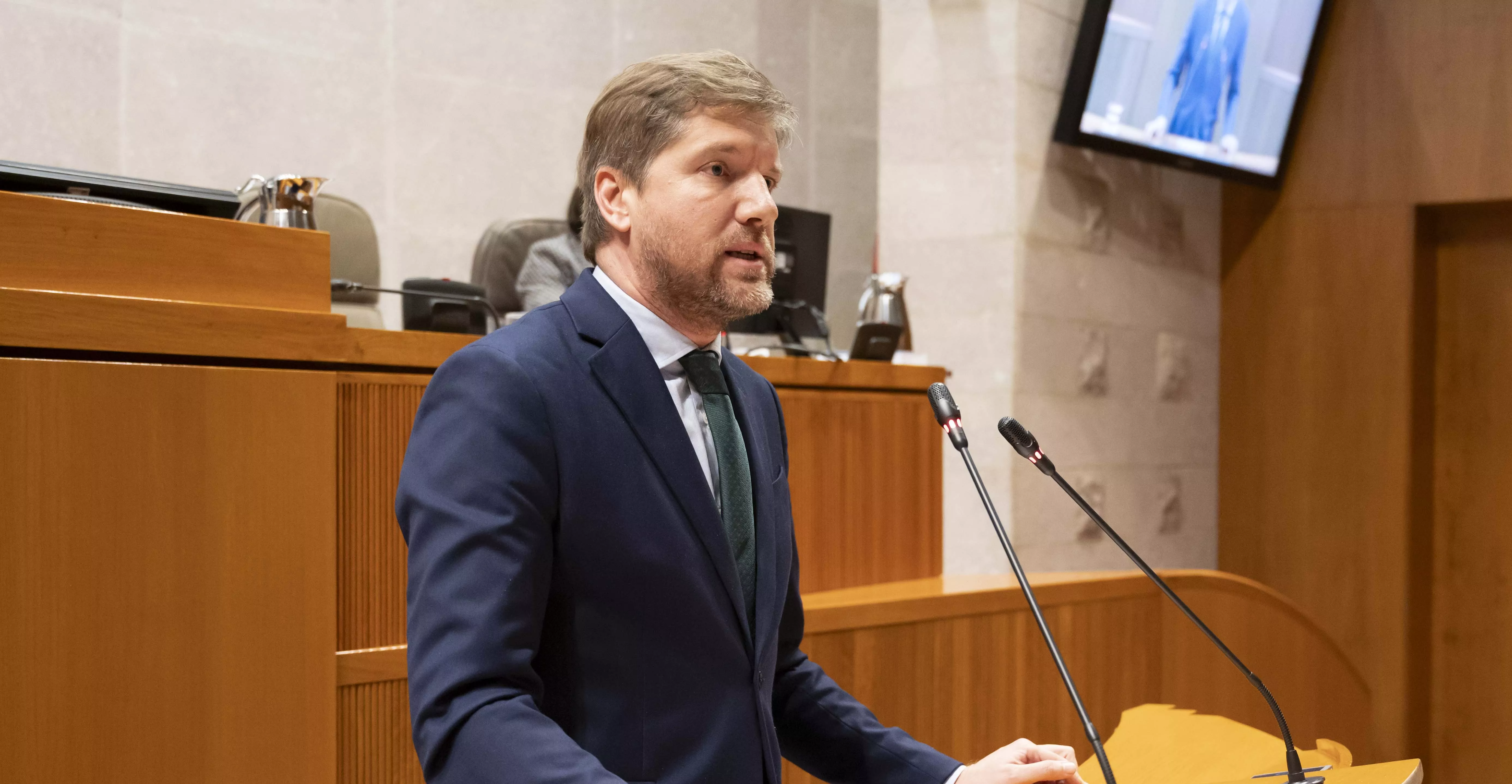 El diputado del PSOE Marcel Iglesias en las Cortes de Aragón.