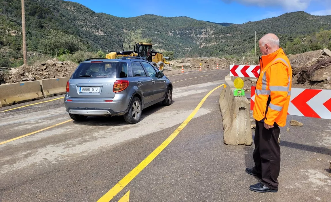 Carretera A139 por Santaliestra reabierta con dos carriles la A-139 para normalizar la conexión con La Ribagorza y el valle de Benasque