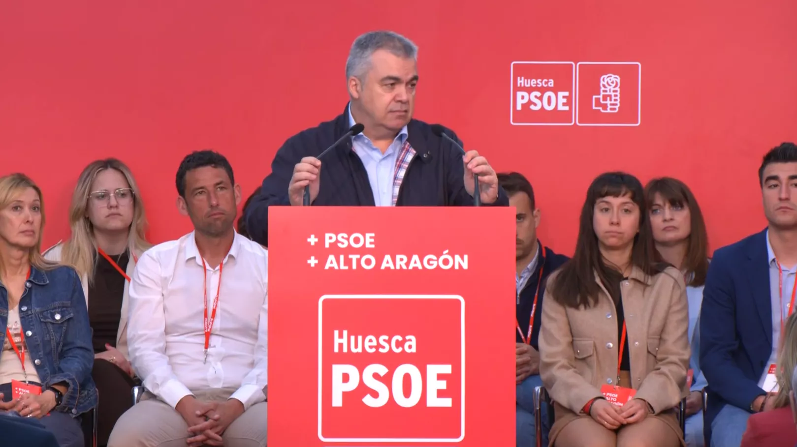 Santos Cerdán en la inauguración del Congreso Provincial del PSOE el 26 de abril de 2025