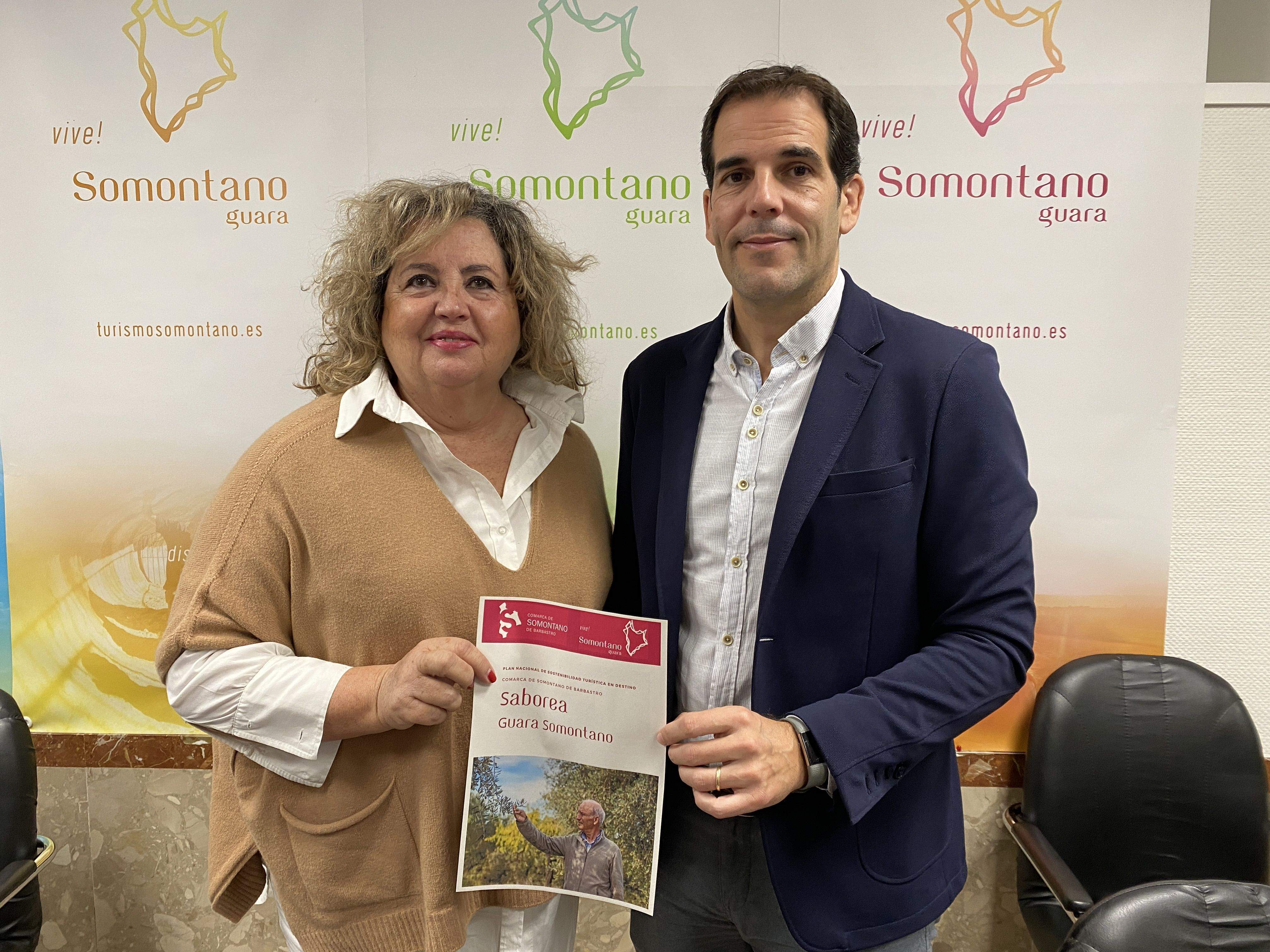 María Morera y Daniel García en la presentación del plan de sostenibilidad turística