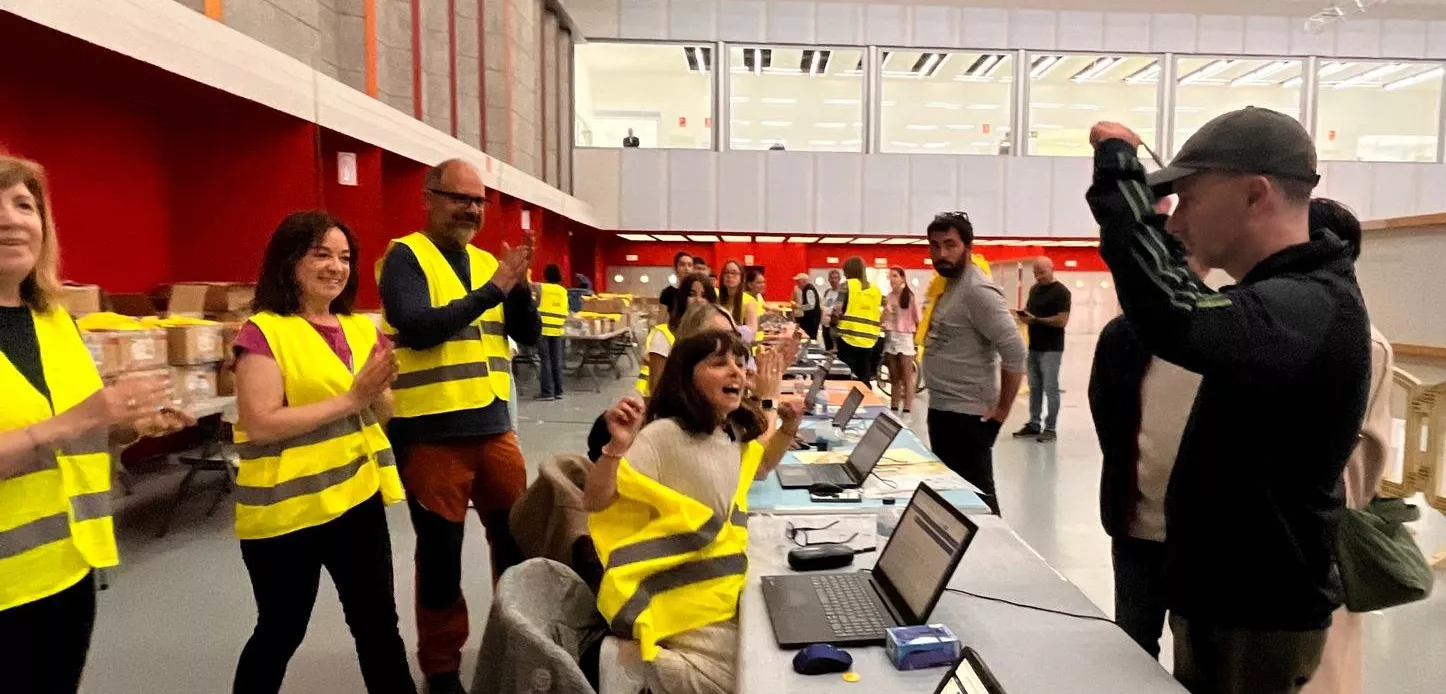 Celebración de los 10.000 inscritos en la Marcha Aspace. Foto Mercedes Manterola