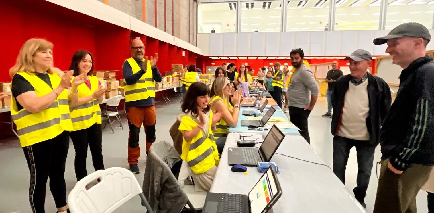 Celebración de los 10.000 inscritos en la Marcha Aspace. Foto Mercedes Manterola