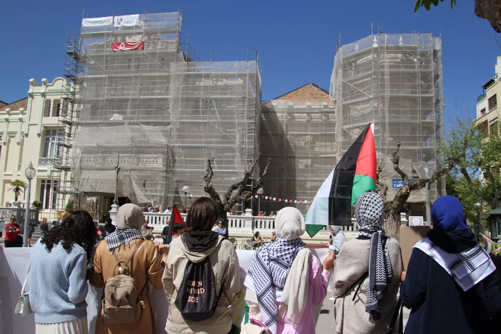 Nueva concentración a favor de Palestina en Huesca. Foto Carlos Neofato