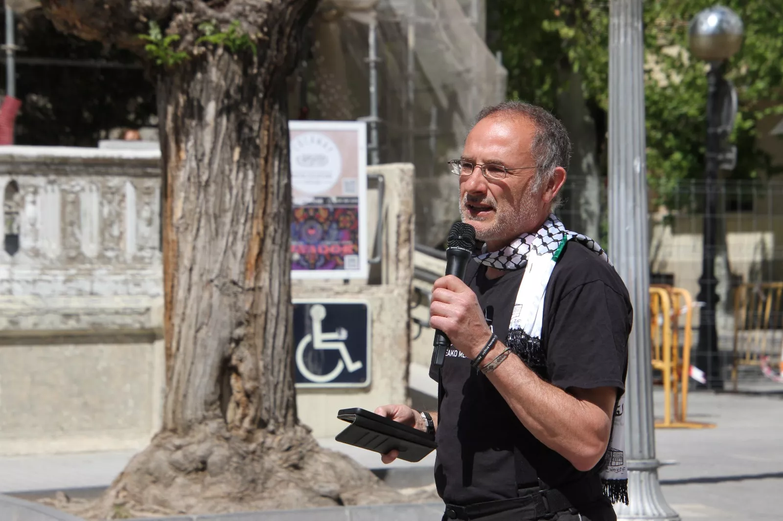 Nueva concentración a favor de Palestina en Huesca. Foto Carlos Neofato