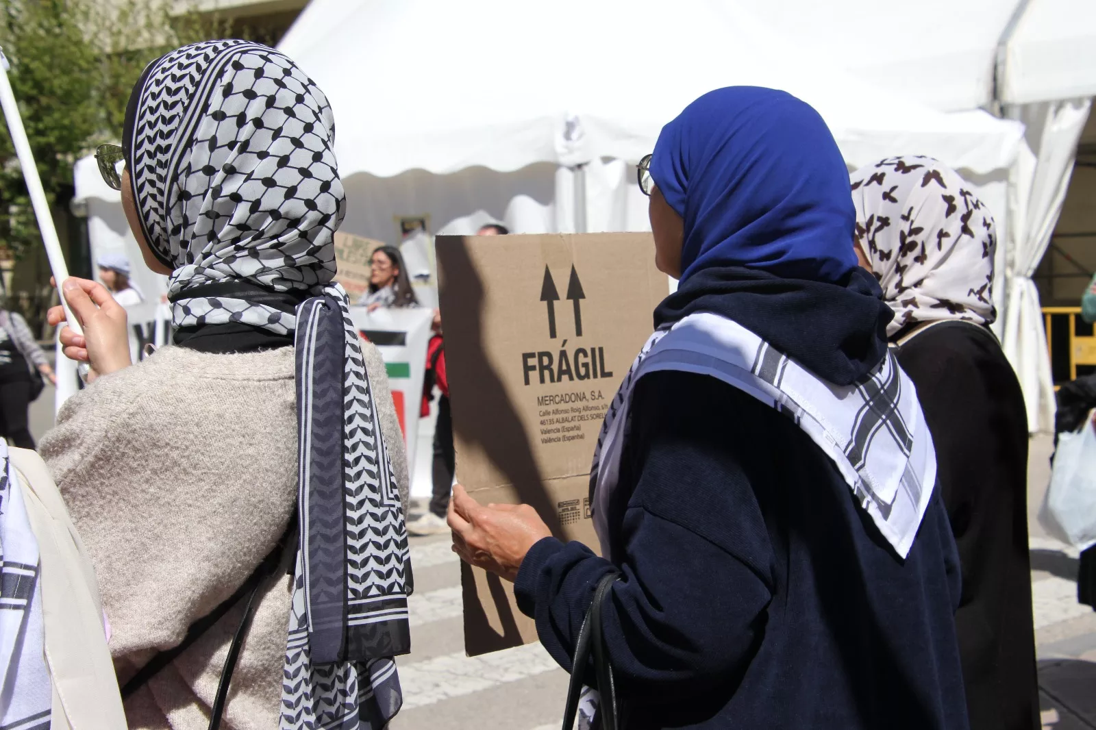 Nueva concentración a favor de Palestina en Huesca. Foto Carlos Neofato
