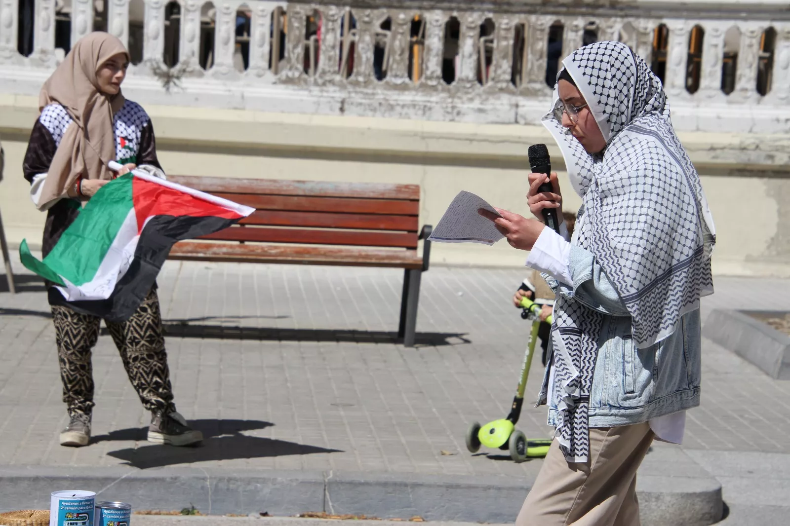 Nueva concentración a favor de Palestina en Huesca. Foto Carlos Neofato