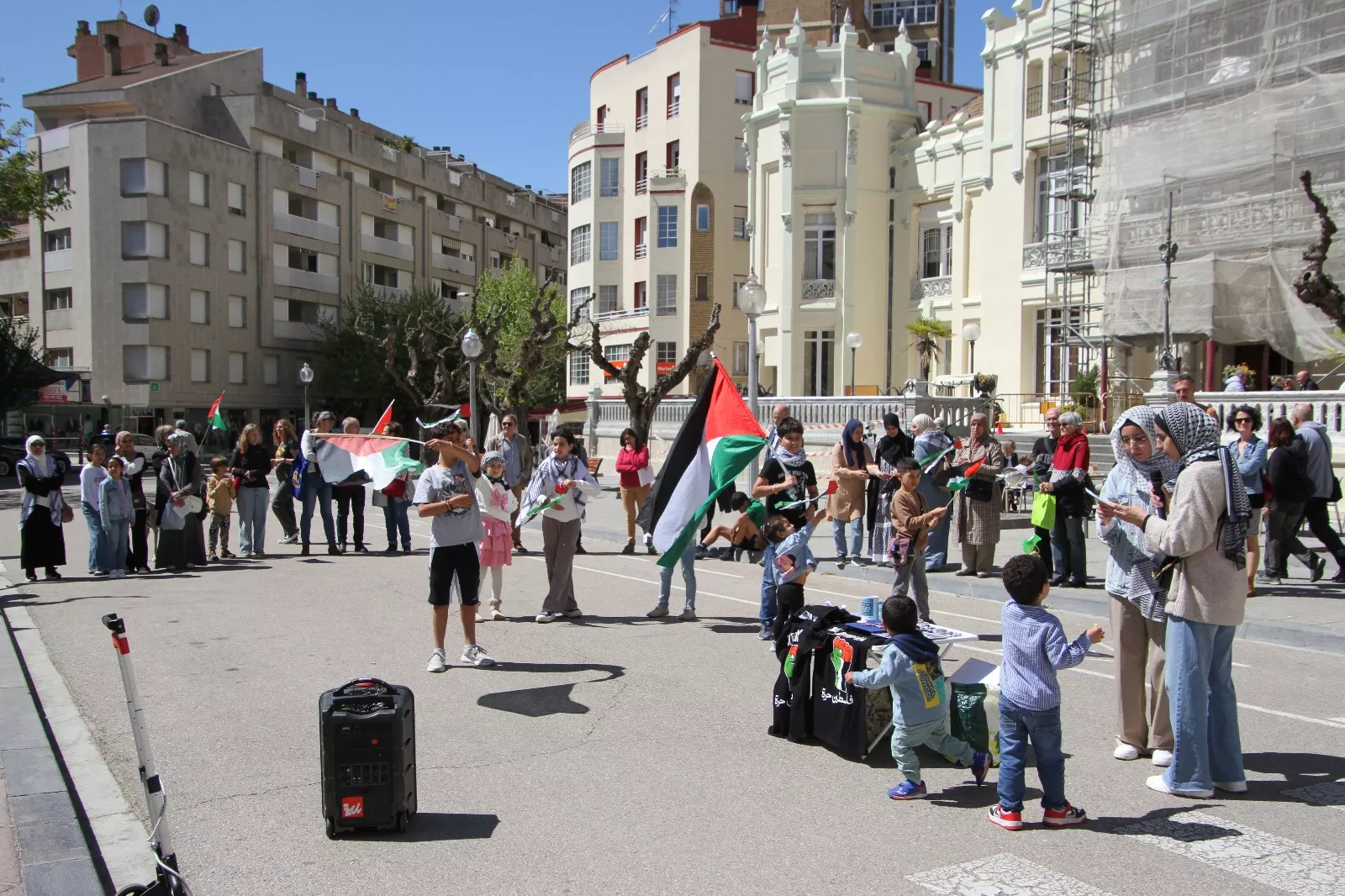 Nueva concentración a favor de Palestina en Huesca. Foto Carlos Neofato