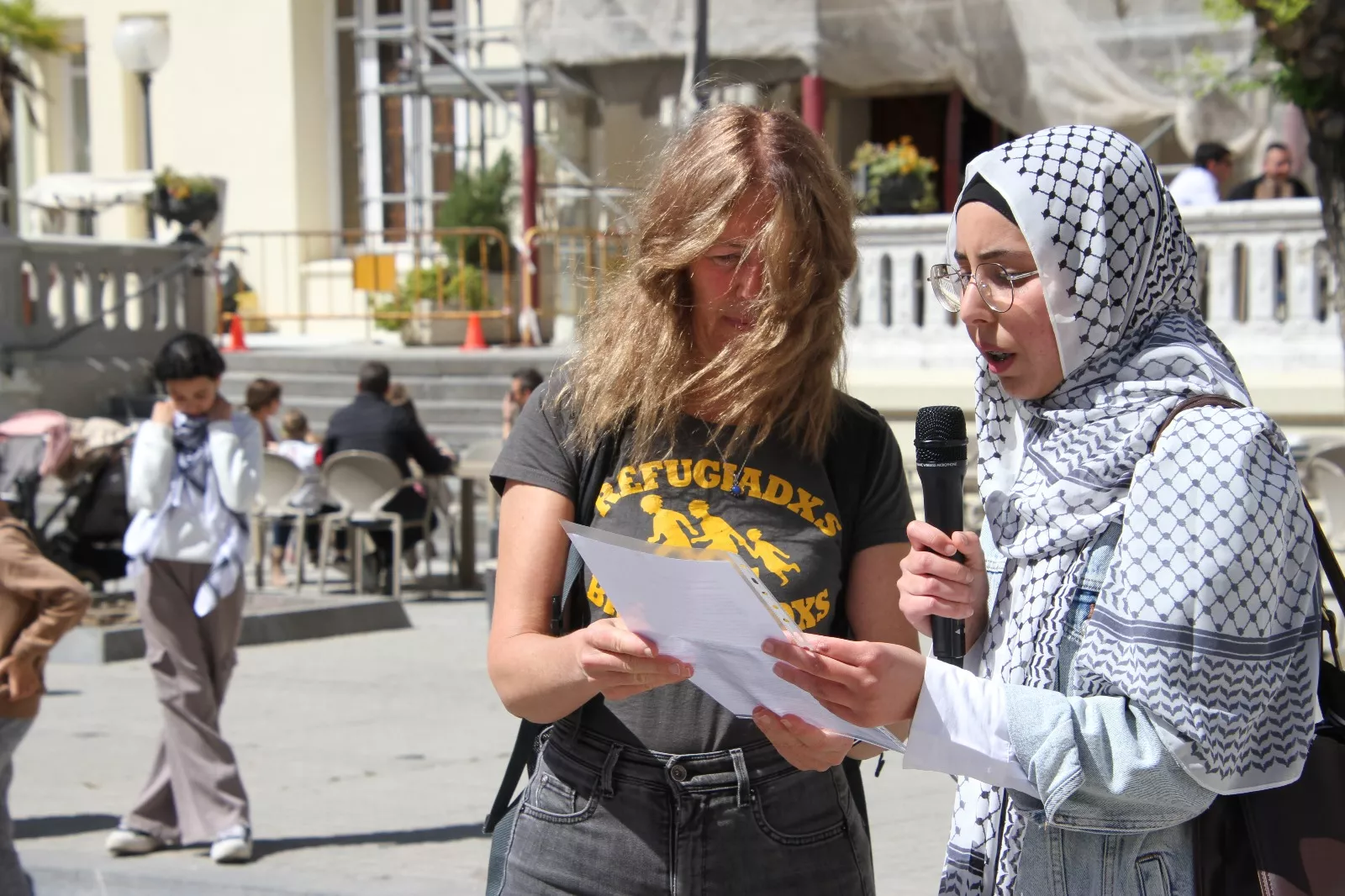 Nueva concentración a favor de Palestina en Huesca. Foto Carlos Neofato