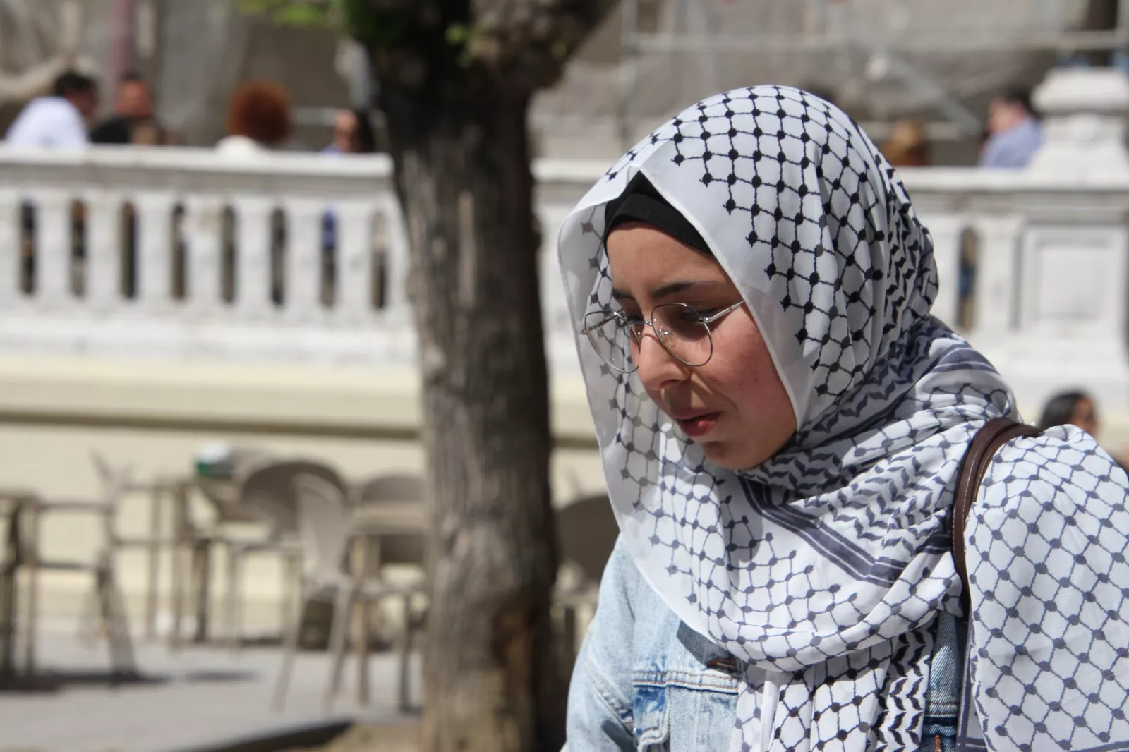 Nueva concentración a favor de Palestina en Huesca. Foto Carlos Neofato