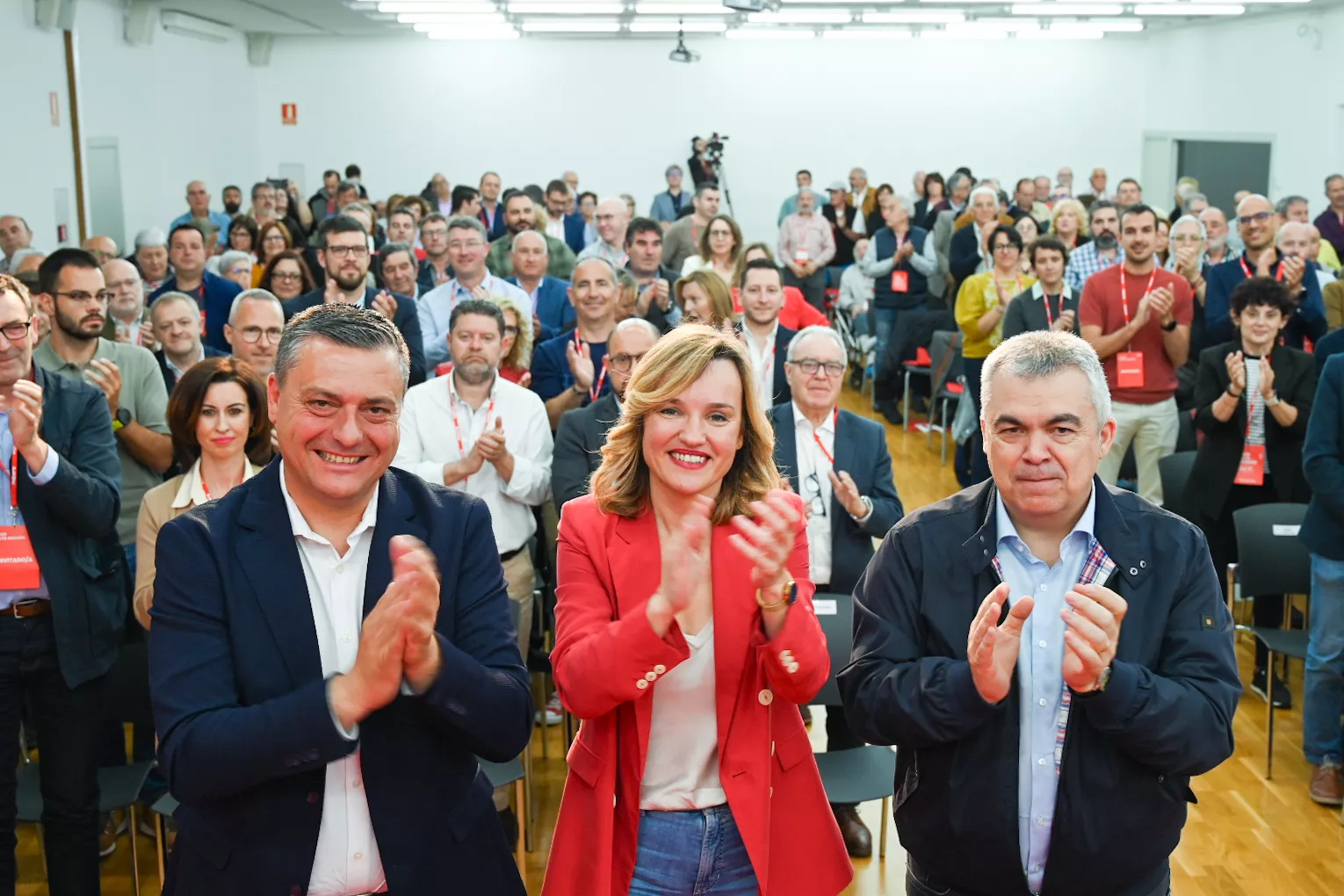 Sabés, Alegría y Cerdán en el XI Congreso del PSOE Alto Aragón