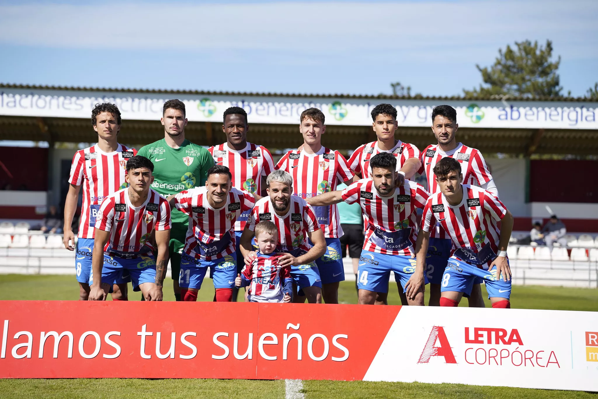 Once del Barbastro en un partido en casa. Foto: @fotomaniafut