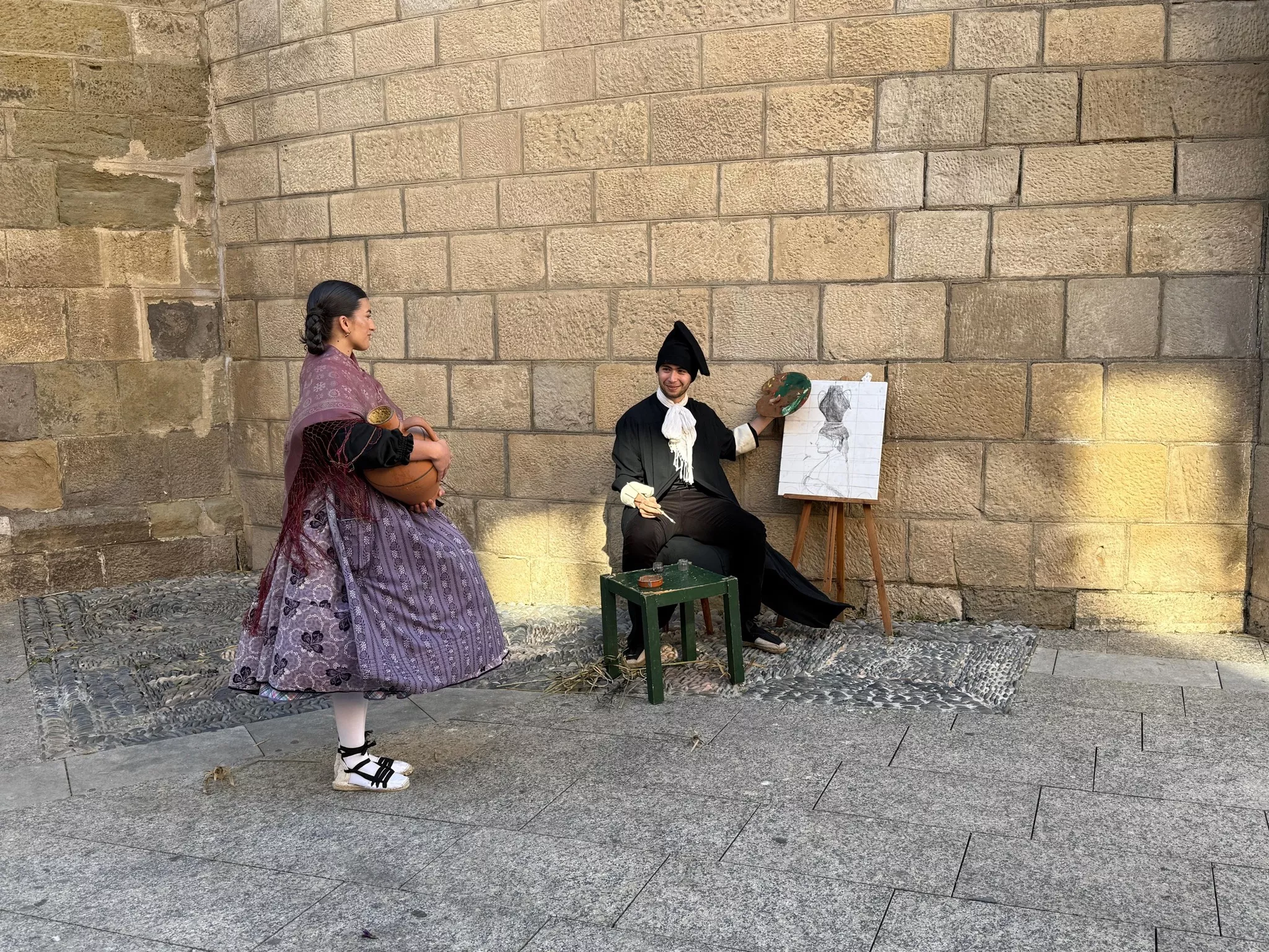 Jornada de estampas típicas previa al Día de la Faldeta en Fraga.