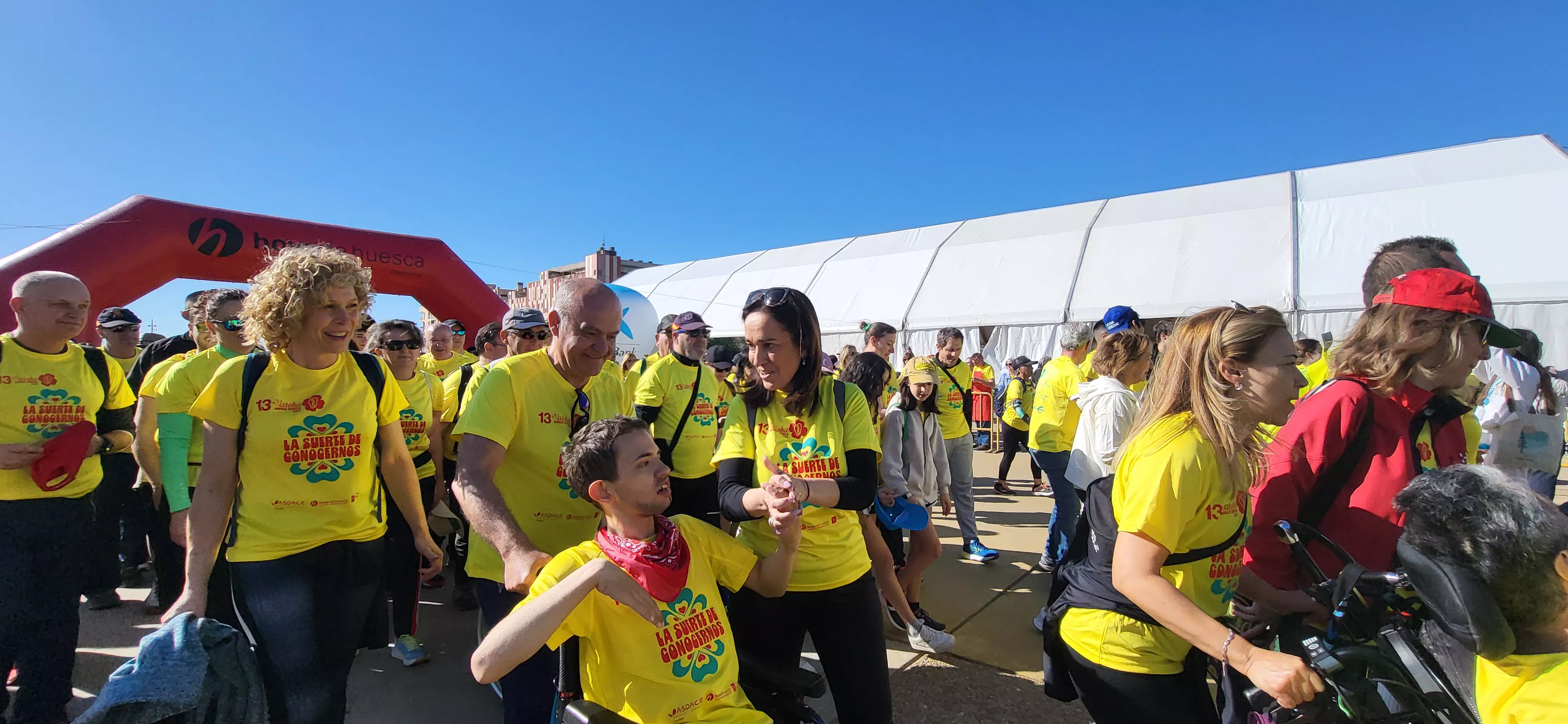 Salida de la XIII Marcha Aspace Huesca. Foto Mercedes Manterola
