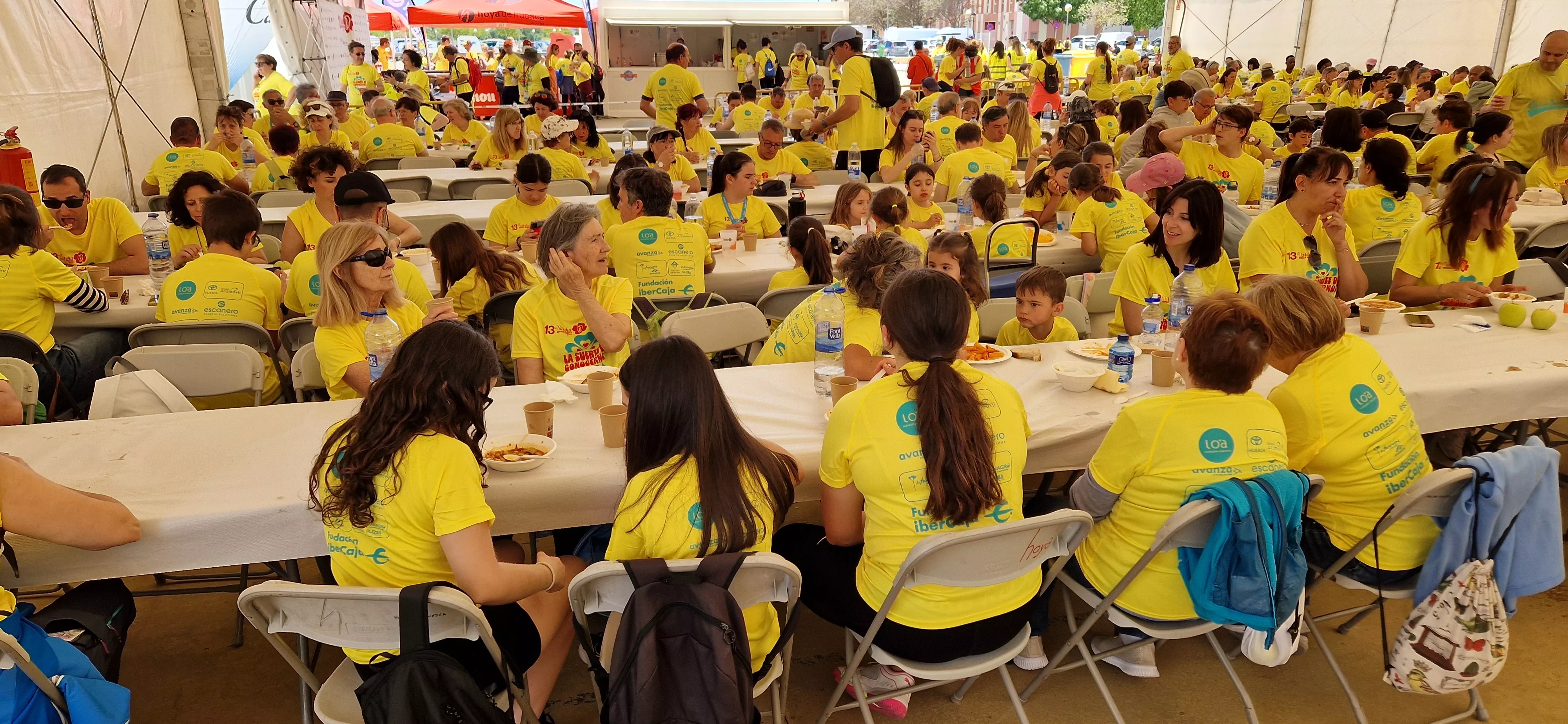 Comida de la 13 Marcha Aspace Huesca. Foto Myriam Martínez 
