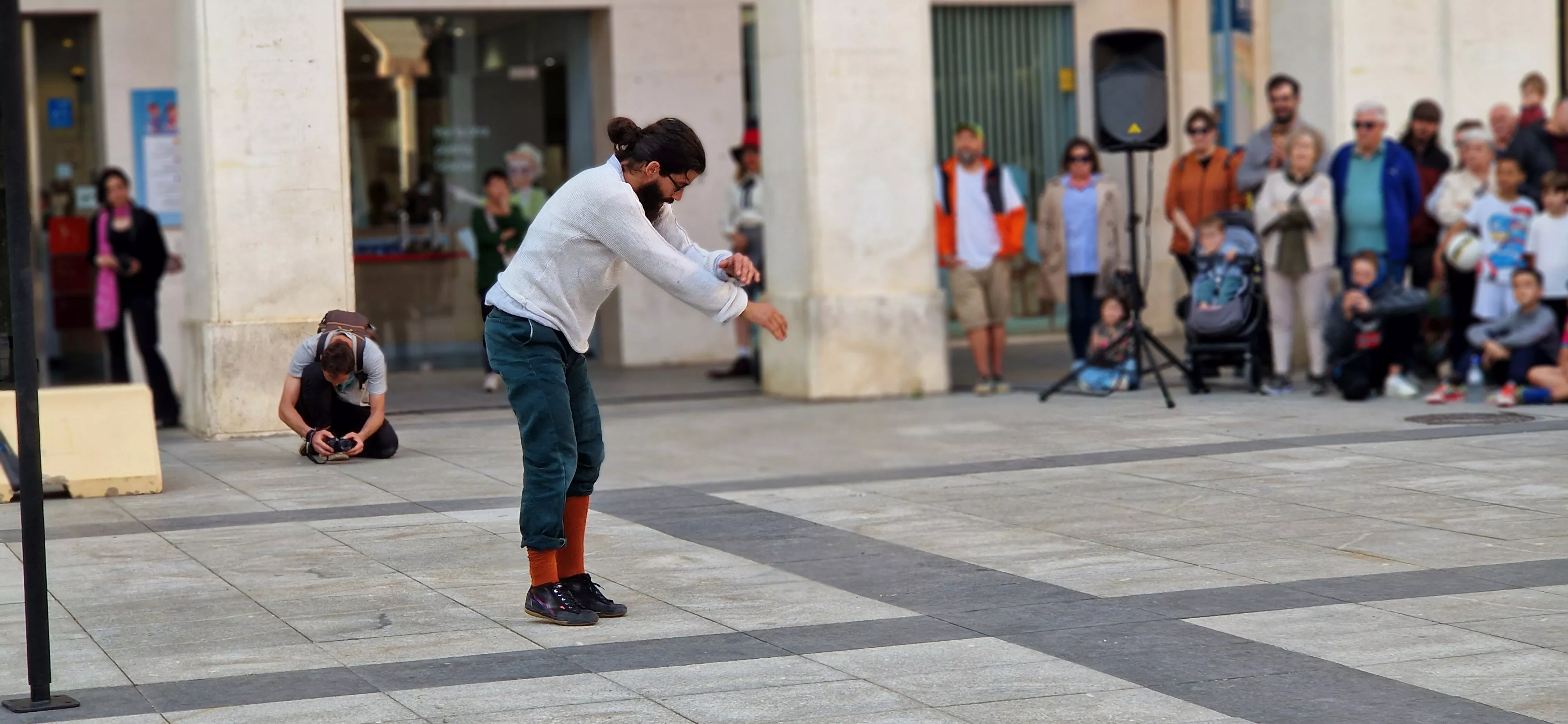 Festival de circo “Caminando por las nubes” en la plaza López Allué de Huesca. Foto Myriam Martínez