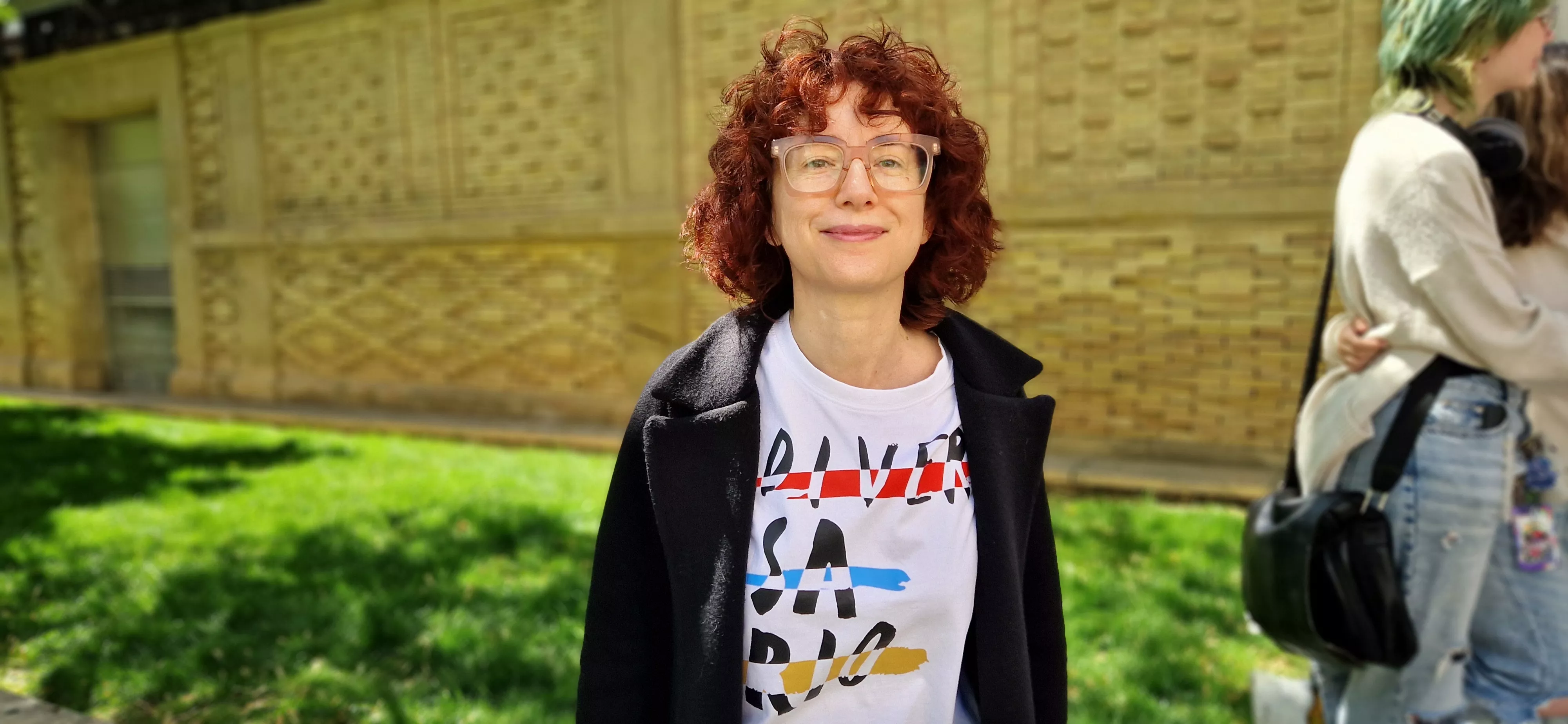 Elena Gómez Zazurca. Inauguración de la exposición “Diseño activista por la paz” de Diversario 2025. Foto Myriam Martínez 