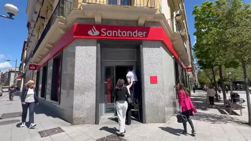 El Banco Santander, cerrado