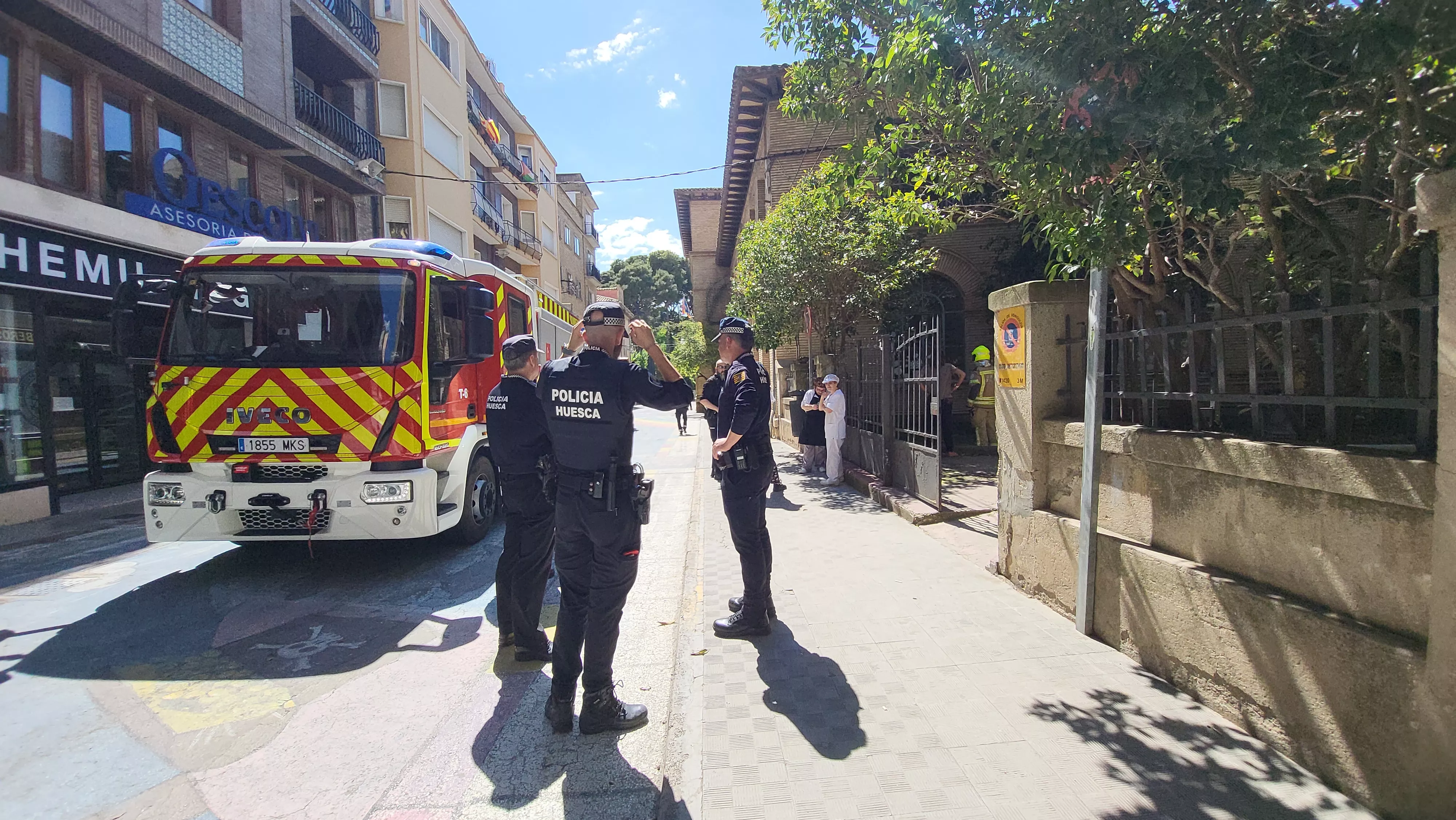 Incidencia en el colegio El Parque al volver la luz tras el apagón. Foto Mercedes Manterola