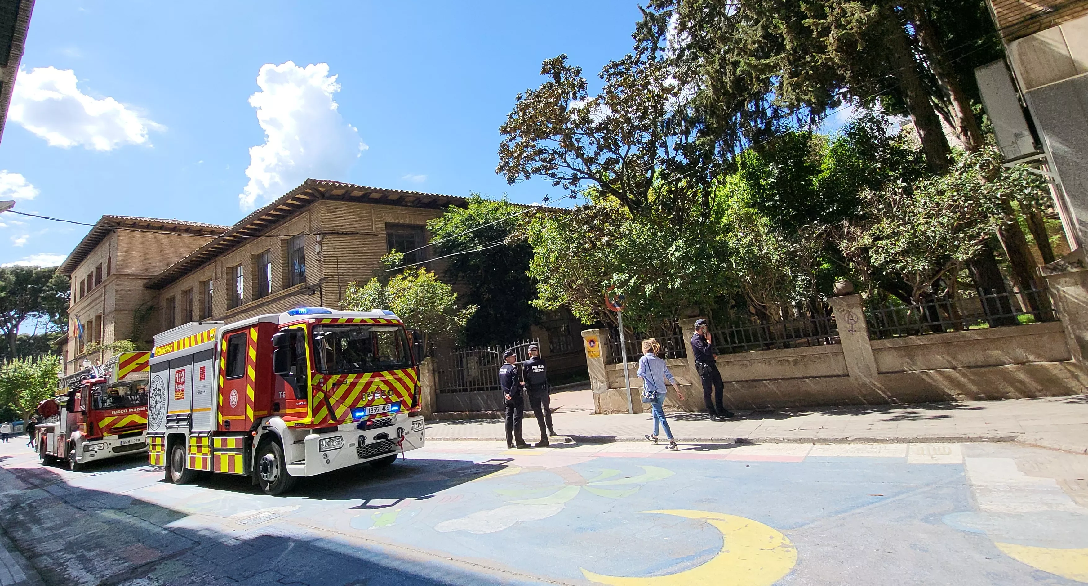 Incidencia en el colegio El Parque al volver la luz tras el apagón. Foto Mercedes Manterola