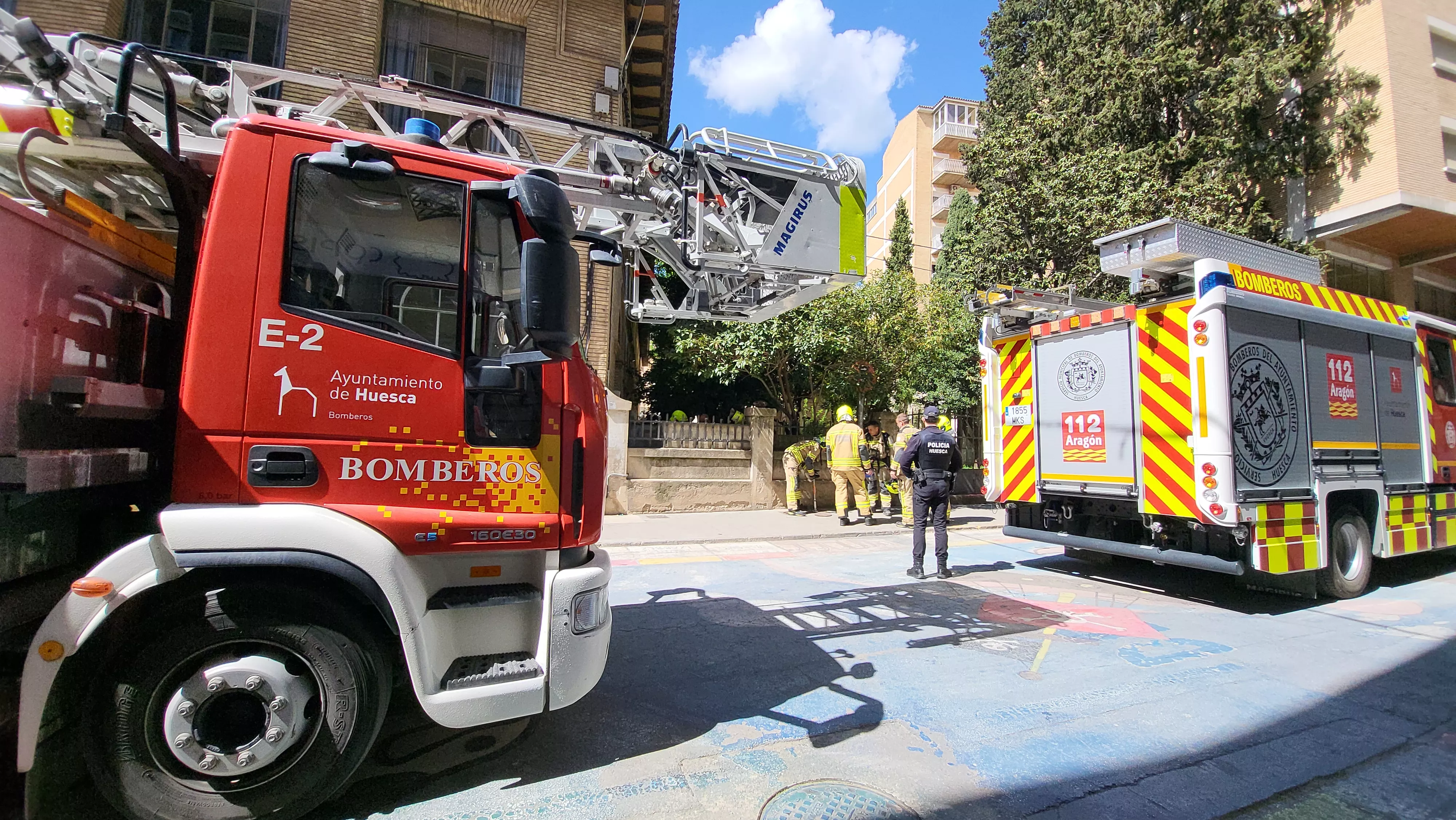 Incidencia en el colegio El Parque al volver la luz tras el apagón. Foto Mercedes Manterola