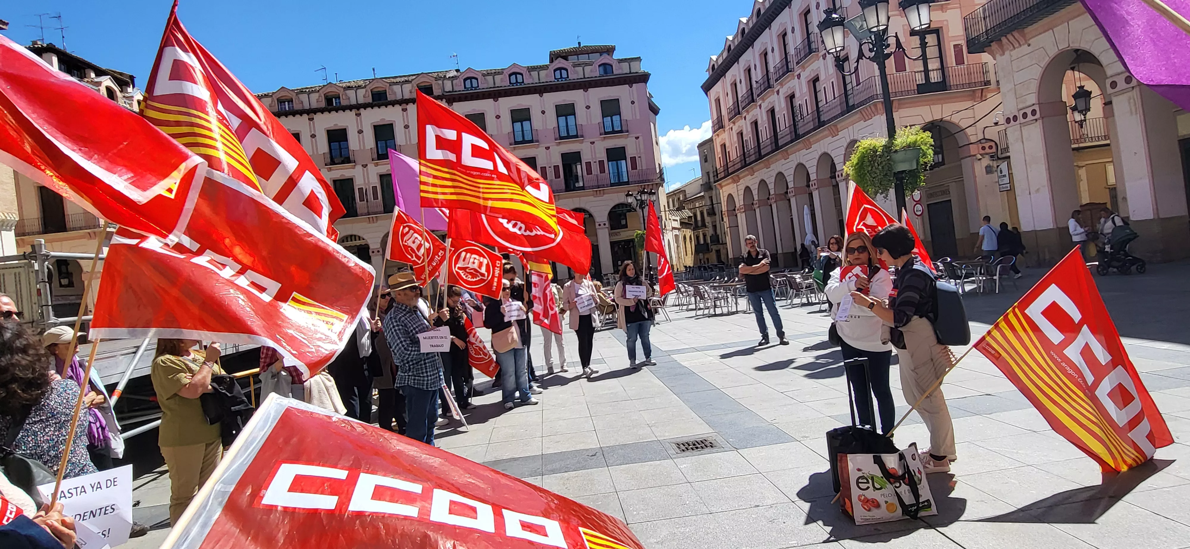 UGT y CCOO reclaman más atención a la siniestralidad laboral. Foto Mercedes Manterola