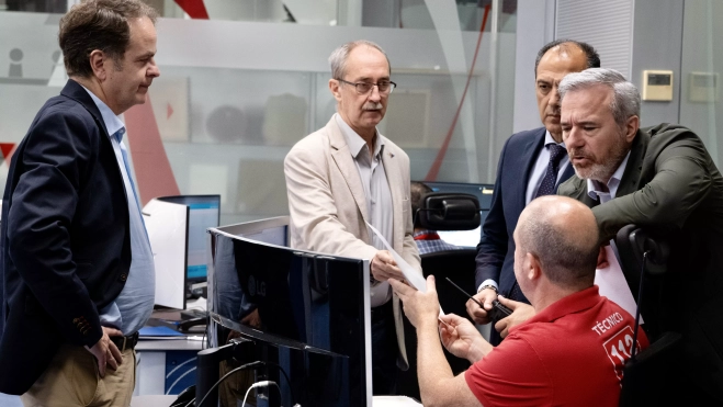 Jorge Azcón y Roberto Bermúdez de Castro analizan los indicadores del 112