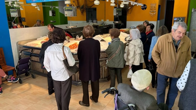 Paco, en sus últimos días en la pescadería Paco, en sus últimos días en la pescadería