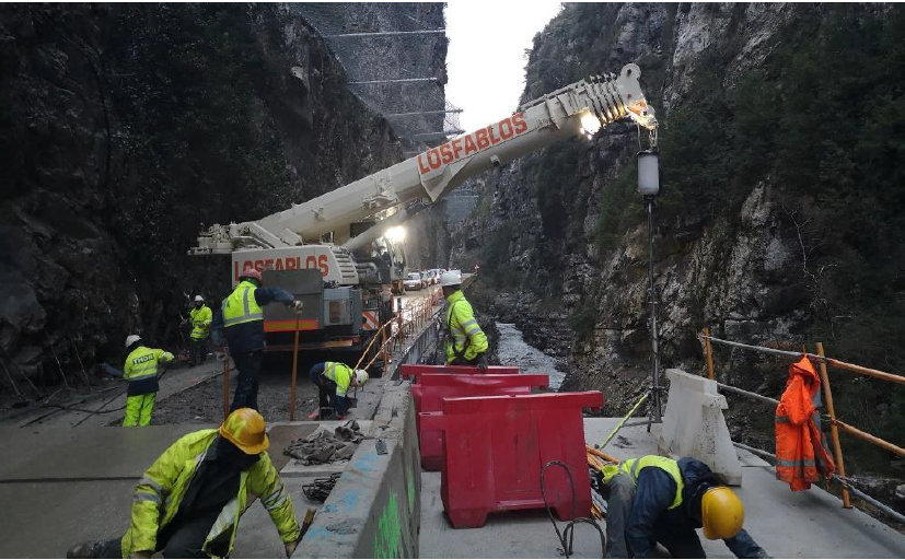Complicados trabajos desarrollados en la N-260