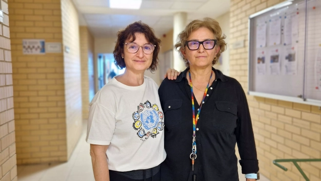 y Charo Romero. Foto Myriam Martínez y Charo Romero. Foto Myriam Martínez