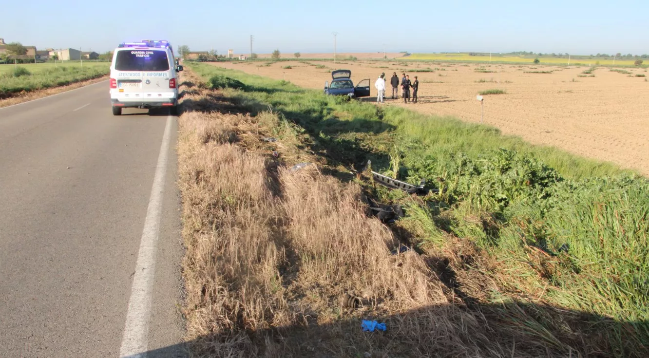 Accidente en la carretera A-1212 en dirección a Grañén.