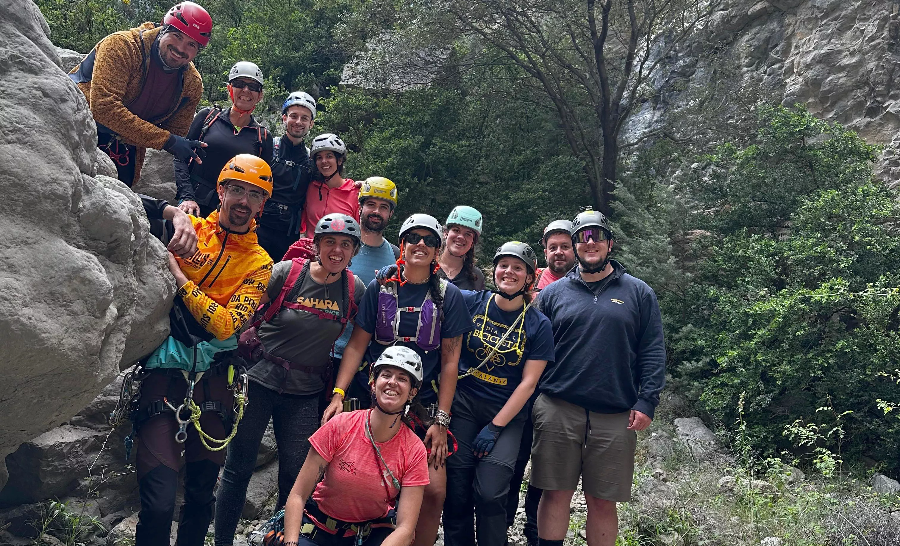 Curso de barranquismo el pasado fin de semana. Foto CMN