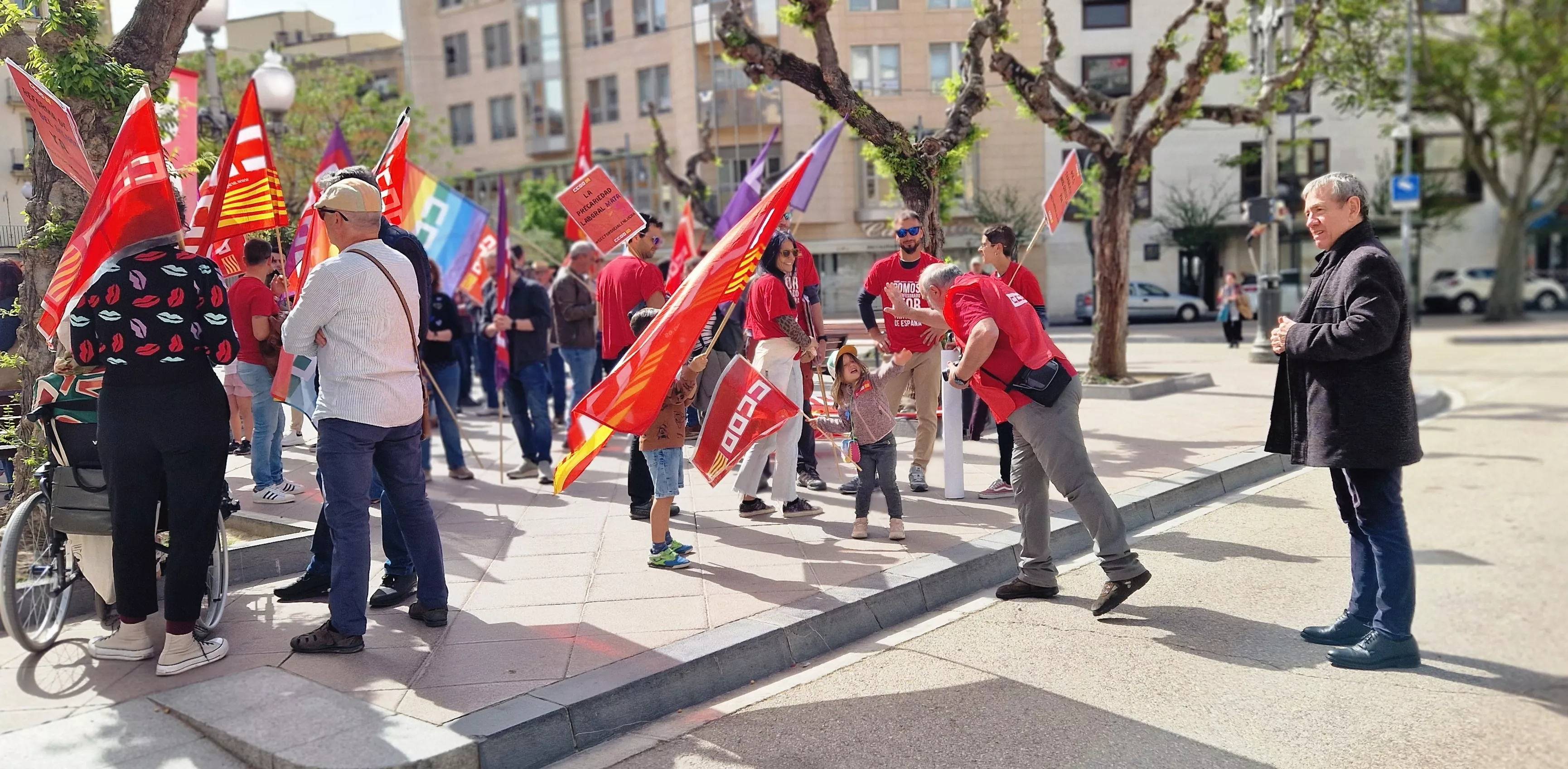 1º de Mayo: Imágenes del Día del Trabajo celebrado en Huesca por CCOO y UGT. Foto Myriam Martínez
