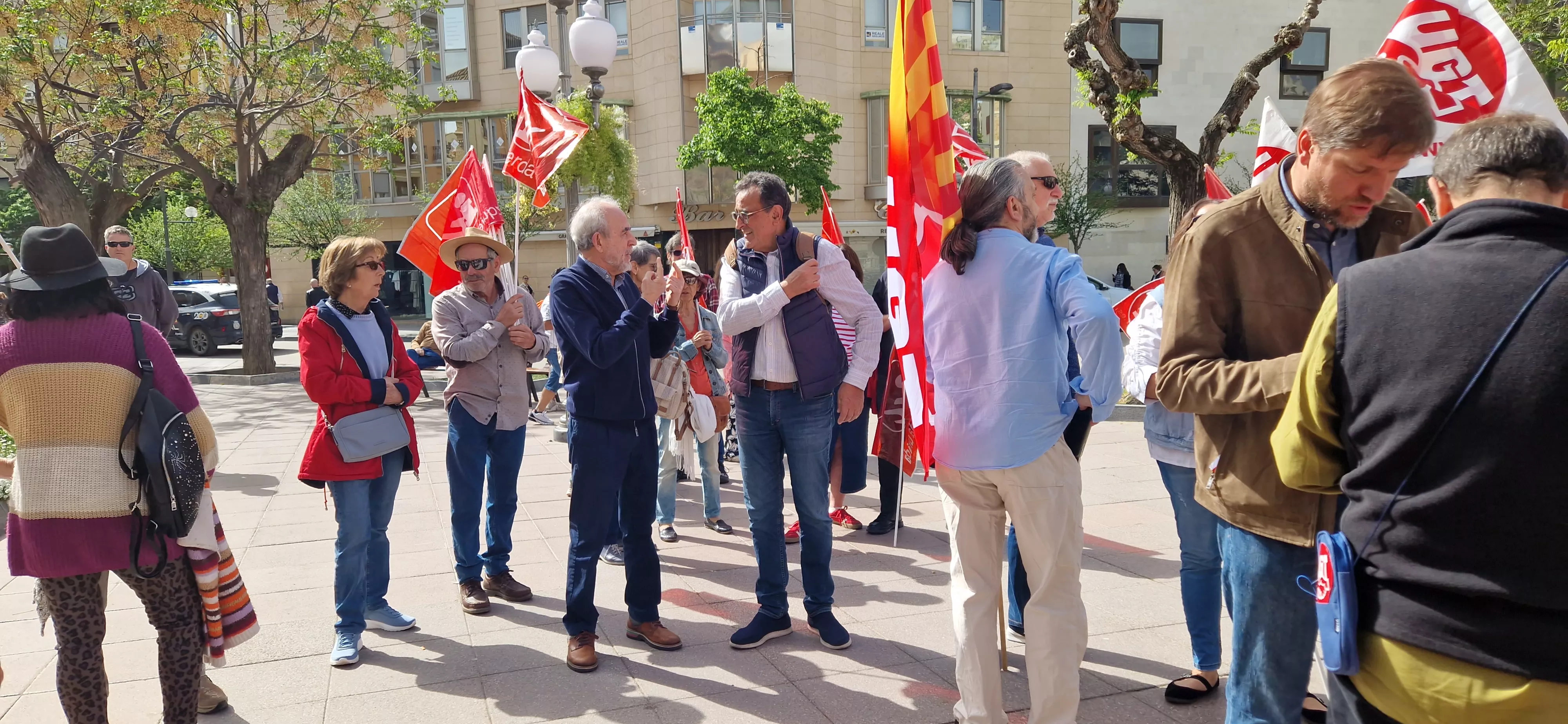 1º de Mayo: Imágenes del Día del Trabajo celebrado en Huesca por CCOO y UGT. Foto Myriam Martínez