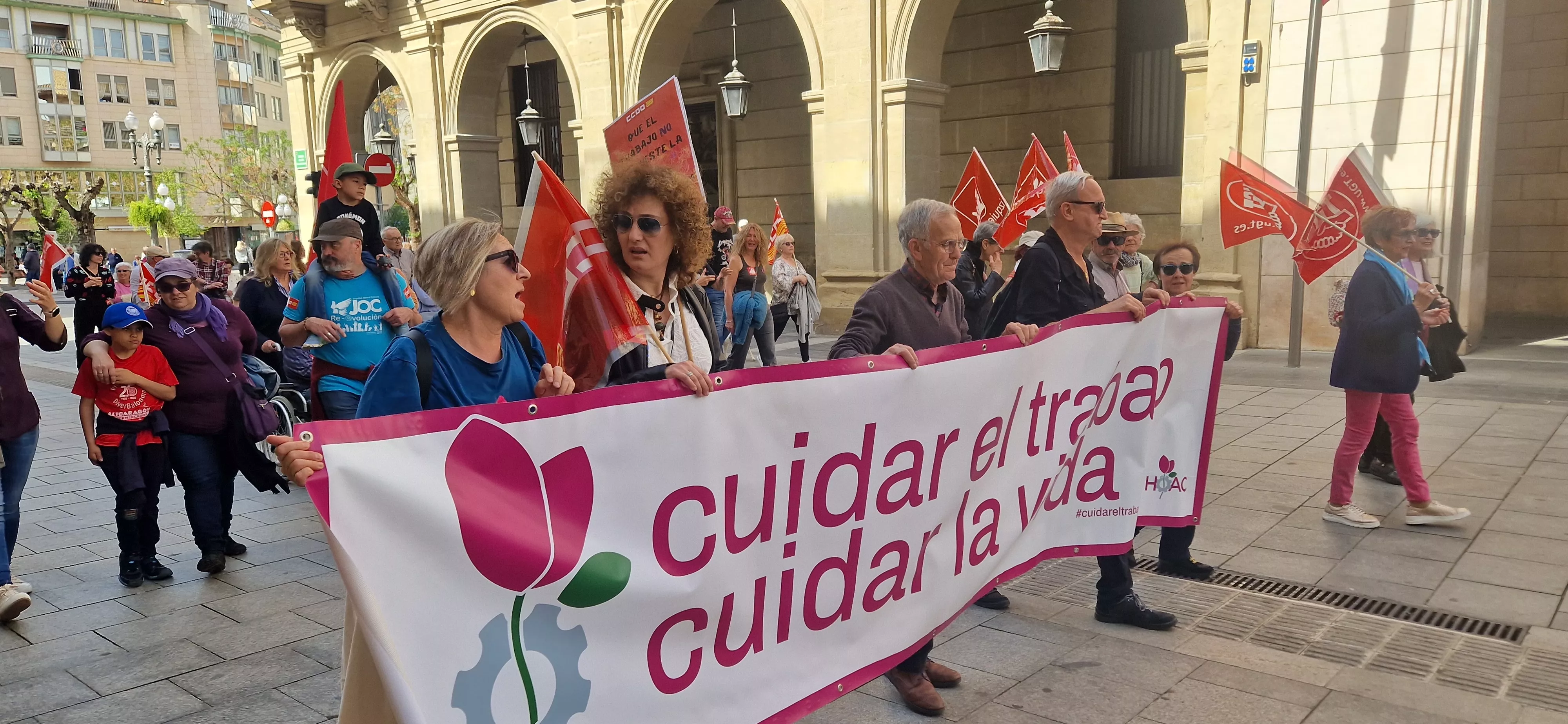 La HOAC también ha participado en este 1º de Mayo, Día del Trabajo. Foto Myriam Martínez