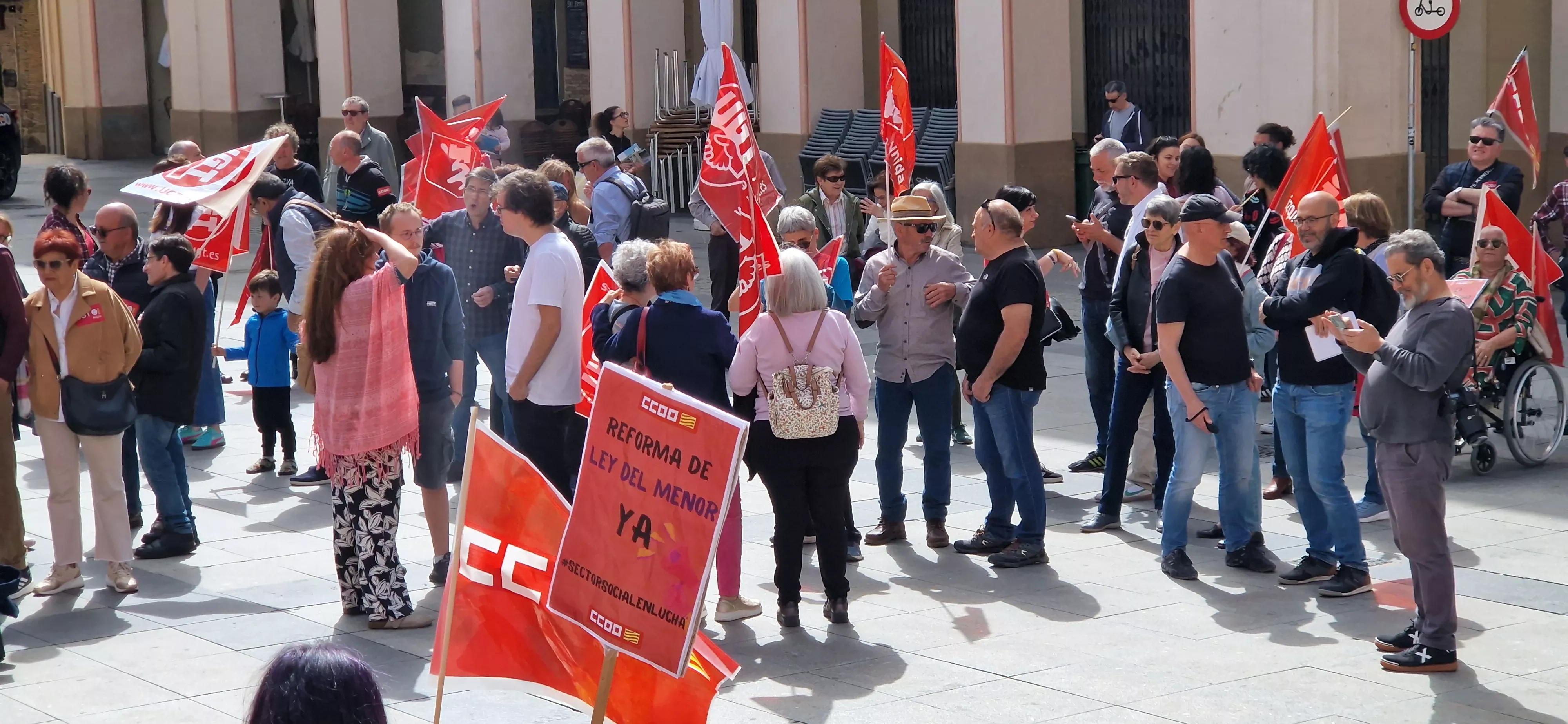 1º de Mayo: Imágenes del Día del Trabajo celebrado en Huesca por CCOO y UGT. Foto Myriam Martínez