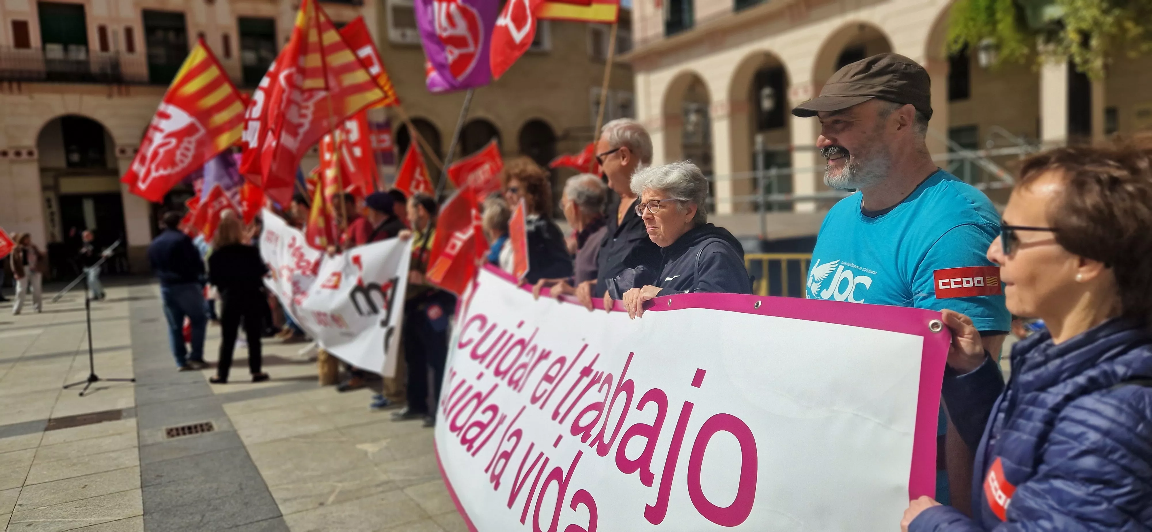 La HOAC también ha participado en este 1º de Mayo, Día del Trabajo. Foto Myriam Martínez