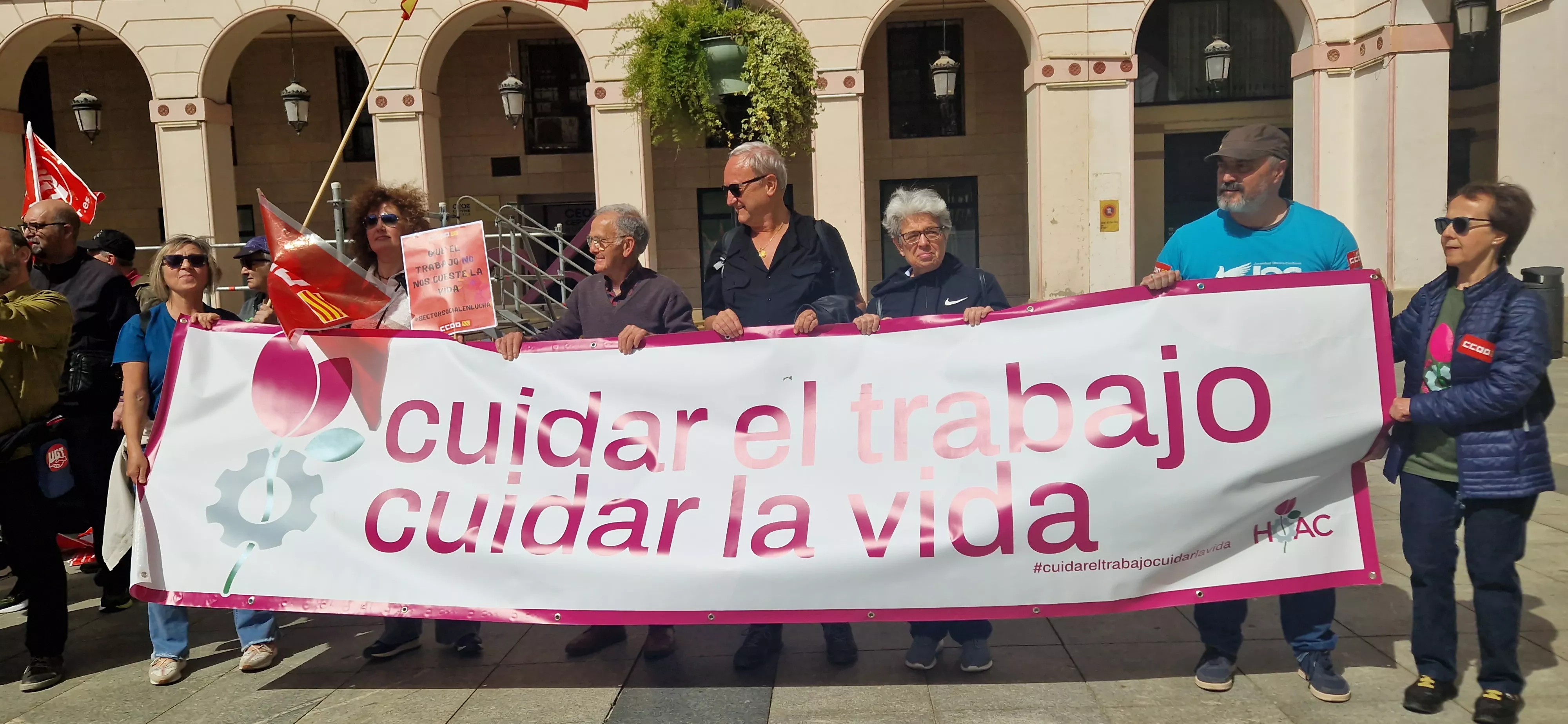 La HOAC también ha participado en este 1º de Mayo, Día del Trabajo. Foto Myriam Martínez