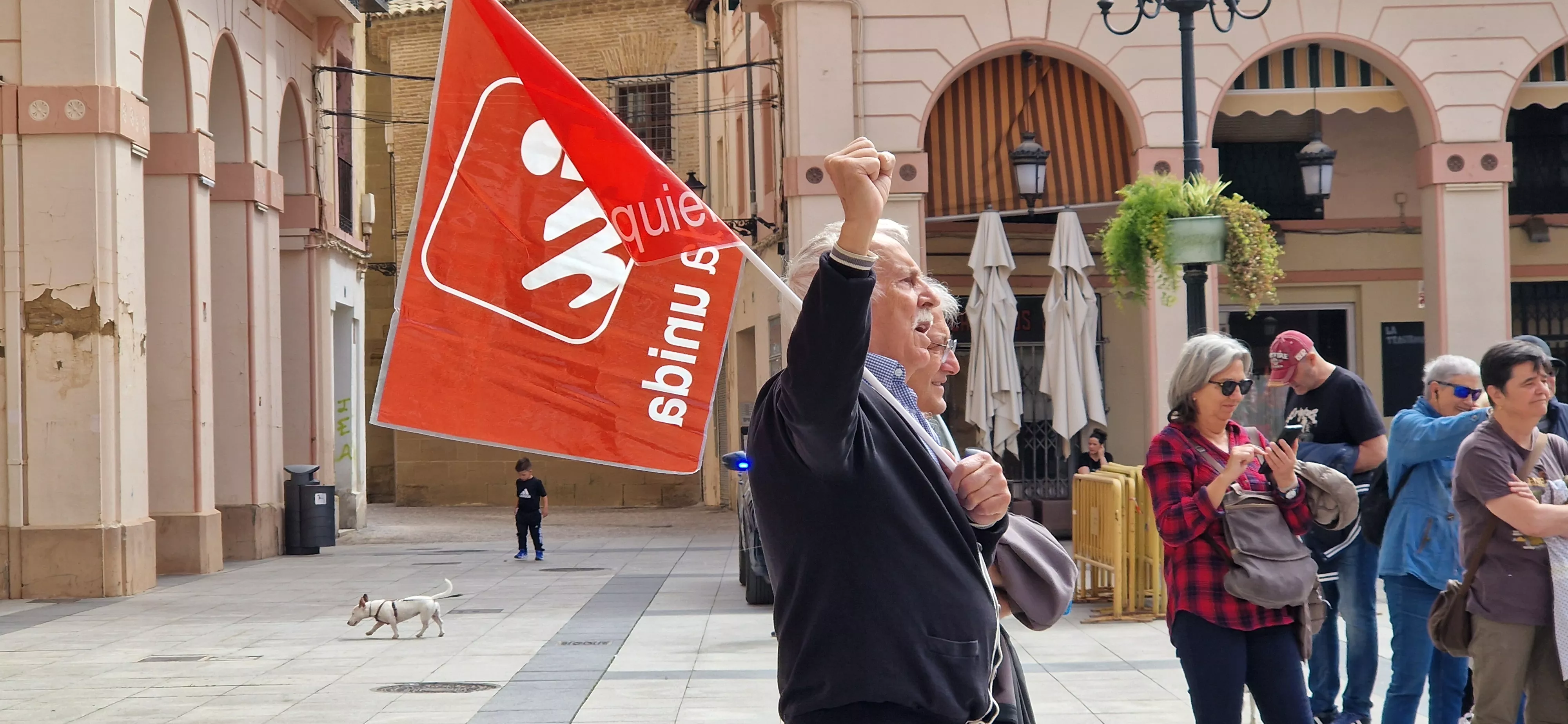 1º de Mayo: Imágenes del Día del Trabajo celebrado en Huesca por CCOO y UGT. Foto Myriam Martínez