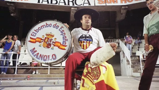 Manolo y su bombo en Mestalla Manolo y su bombo en Mestalla