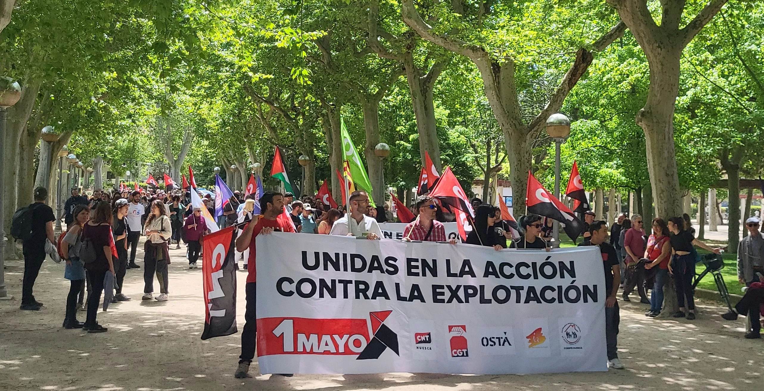 1º de Mayo: Imágenes de la manifestación de CGT, CNT, IA y OSTA por el Día del Trabajo. Foto Mercedes Manterola