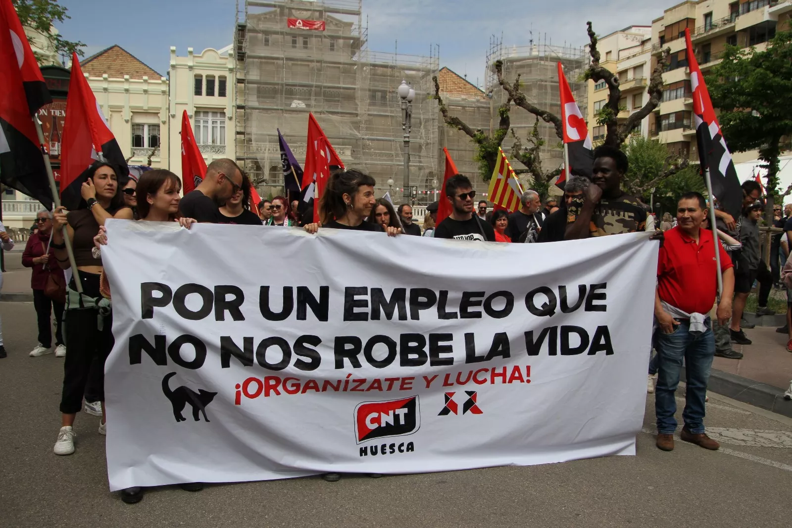 1º de Mayo: Imágenes de la manifestación de CGT, CNT, IA y OSTA por el Día del Trabajo. Foto Carlos Neofato