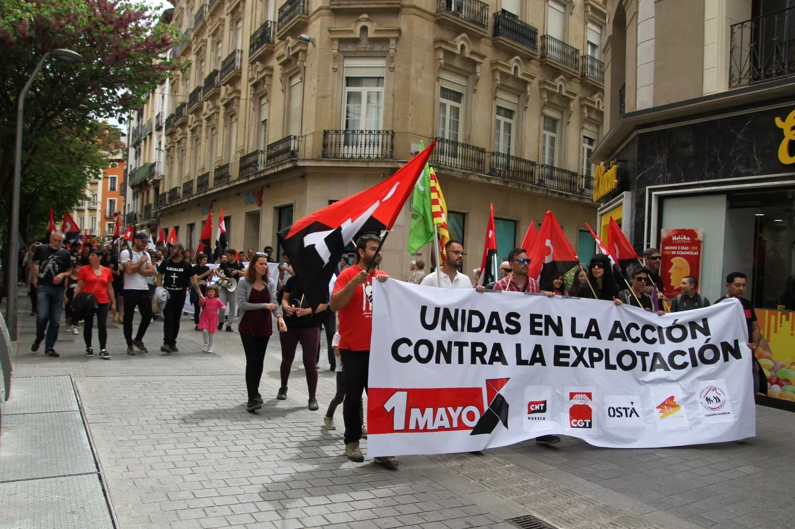 1º de Mayo: Imágenes de la manifestación de CGT, CNT, IA y OSTA por el Día del Trabajo. Foto Carlos Neofato