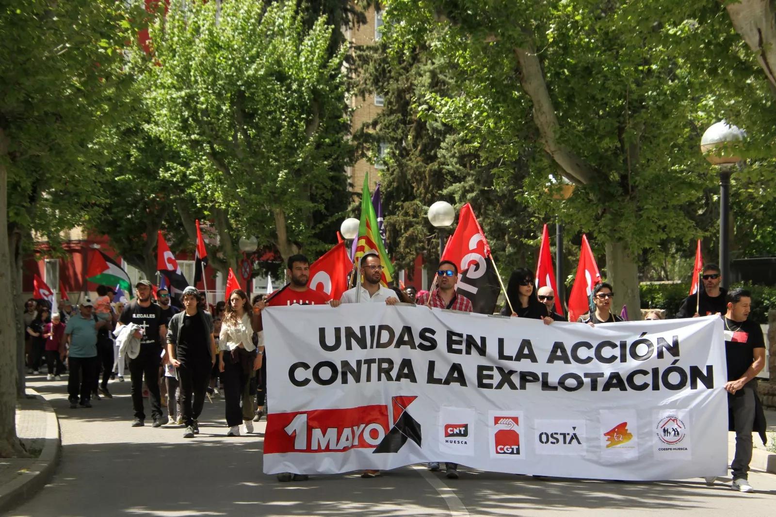 1º de Mayo: Imágenes de la manifestación de CGT, CNT, IA y OSTA por el Día del Trabajo. Foto Carlos Neofato