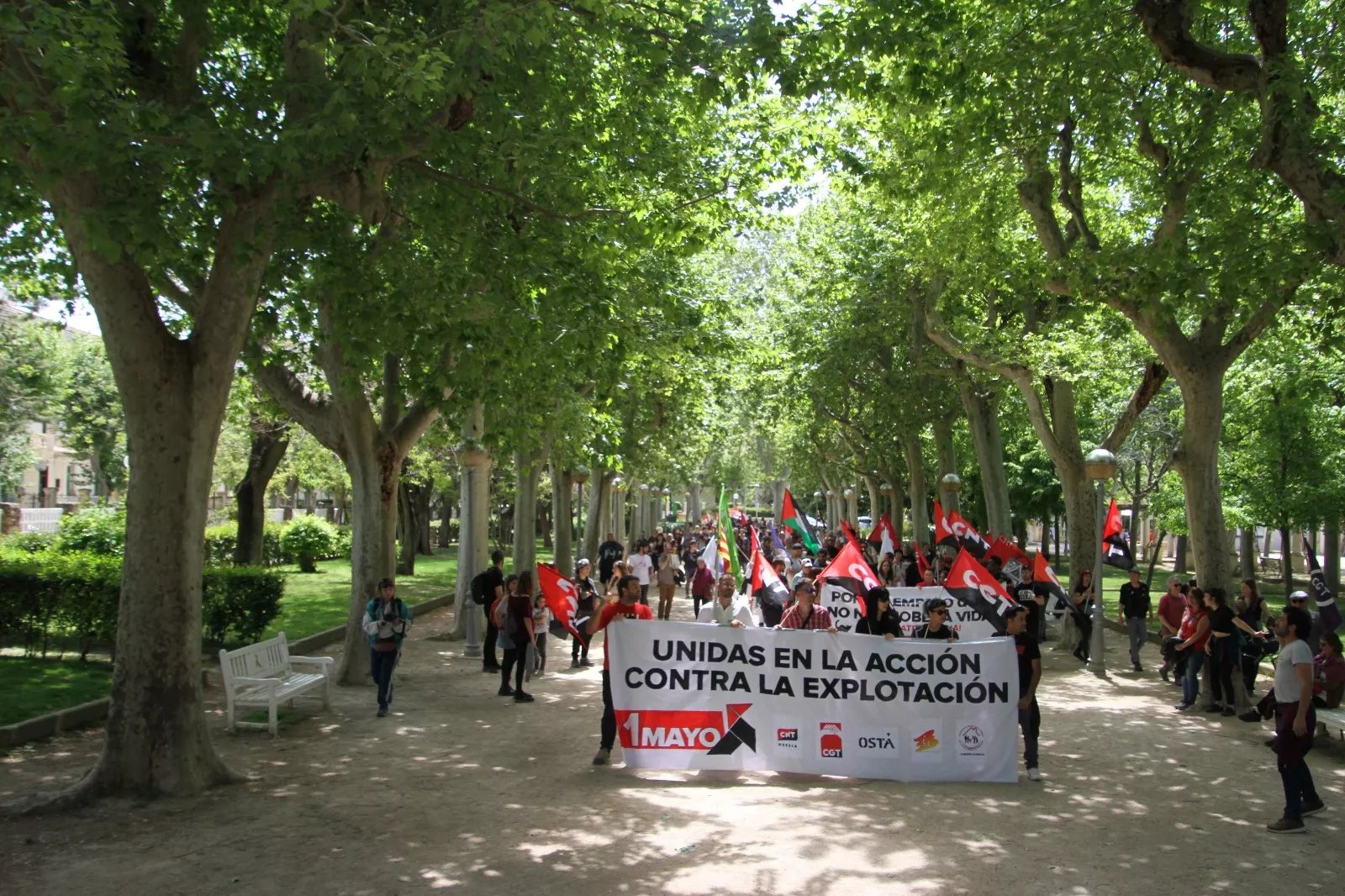 1º de Mayo: Imágenes de la manifestación de CGT, CNT, IA y OSTA por el Día del Trabajo. Foto Carlos Neofato