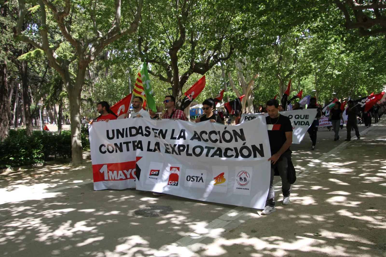 1º de Mayo: Imágenes de la manifestación de CGT, CNT, IA y OSTA por el Día del Trabajo. Foto Carlos Neofato