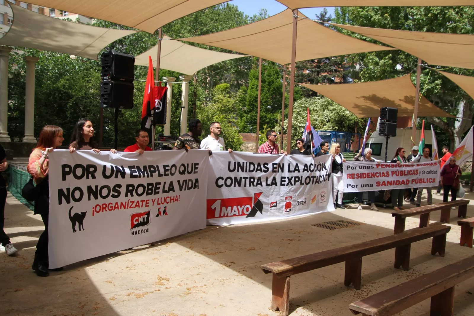 1º de Mayo: Imágenes de la manifestación de CGT, CNT, IA y OSTA por el Día del Trabajo. Foto Carlos Neofato