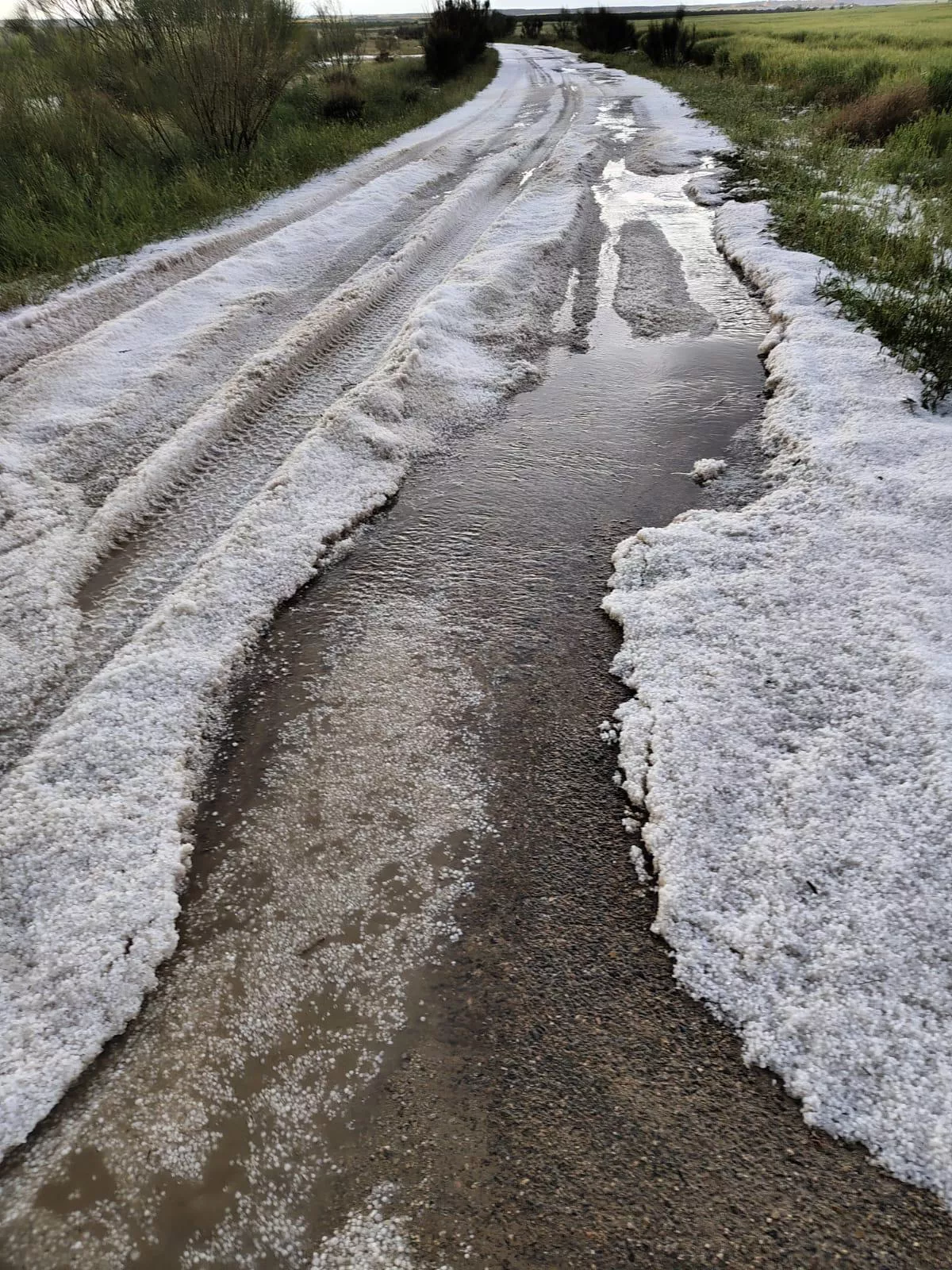 Granizada en Lanaja.