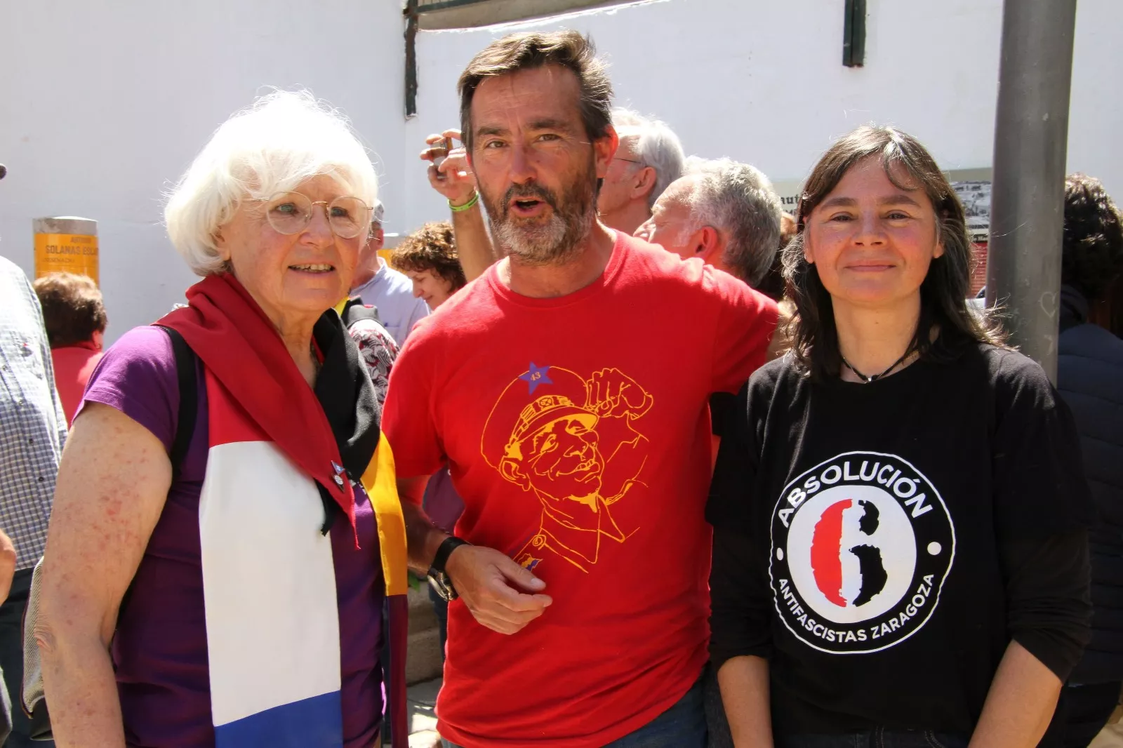 Homenaje en Leciñena a sus once vecinos deportados en campos de concentración nazis. Foto Carlos Neofato