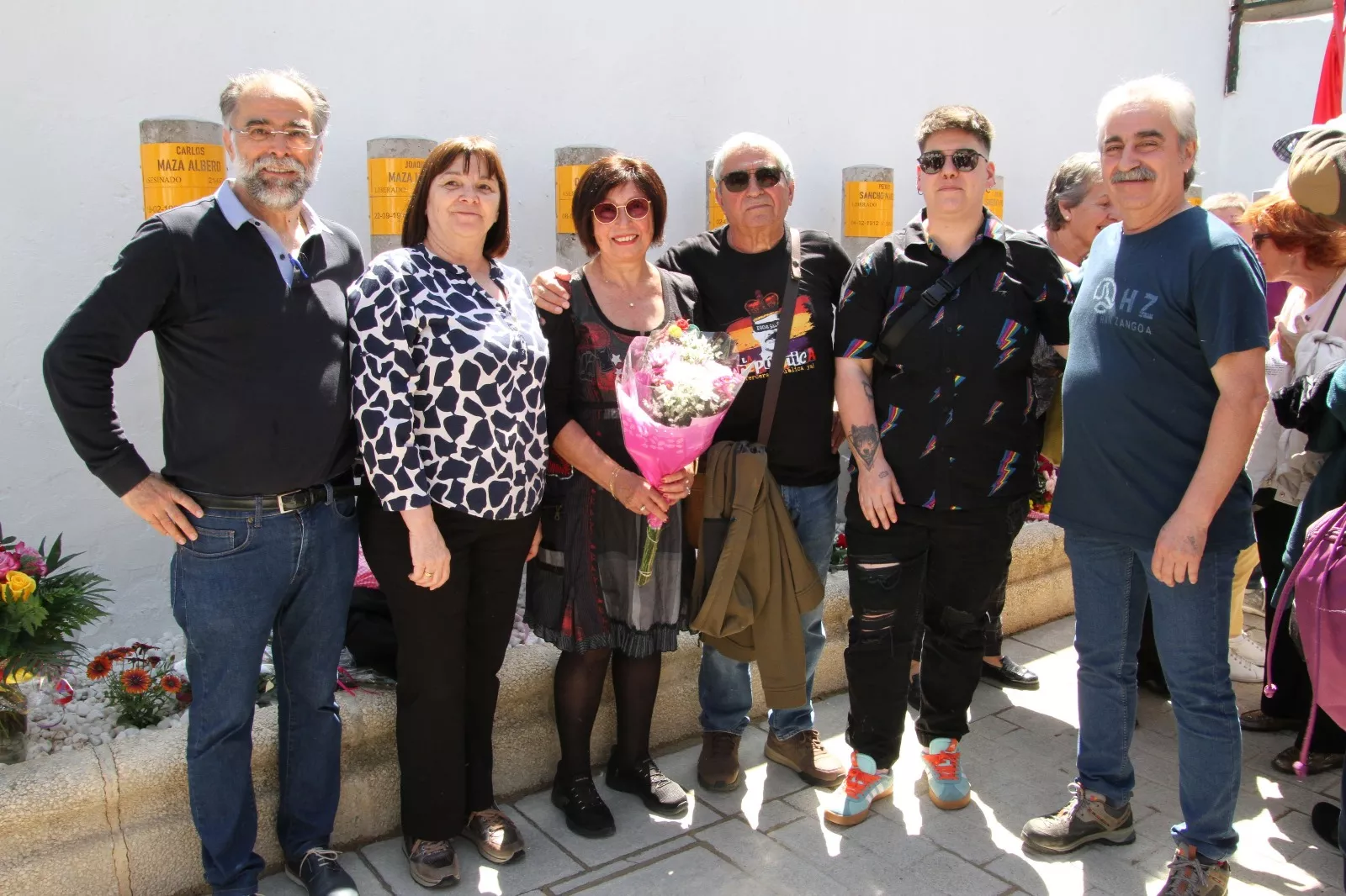 Homenaje en Leciñena a sus once vecinos deportados en campos de concentración nazis. Foto Carlos Neofato