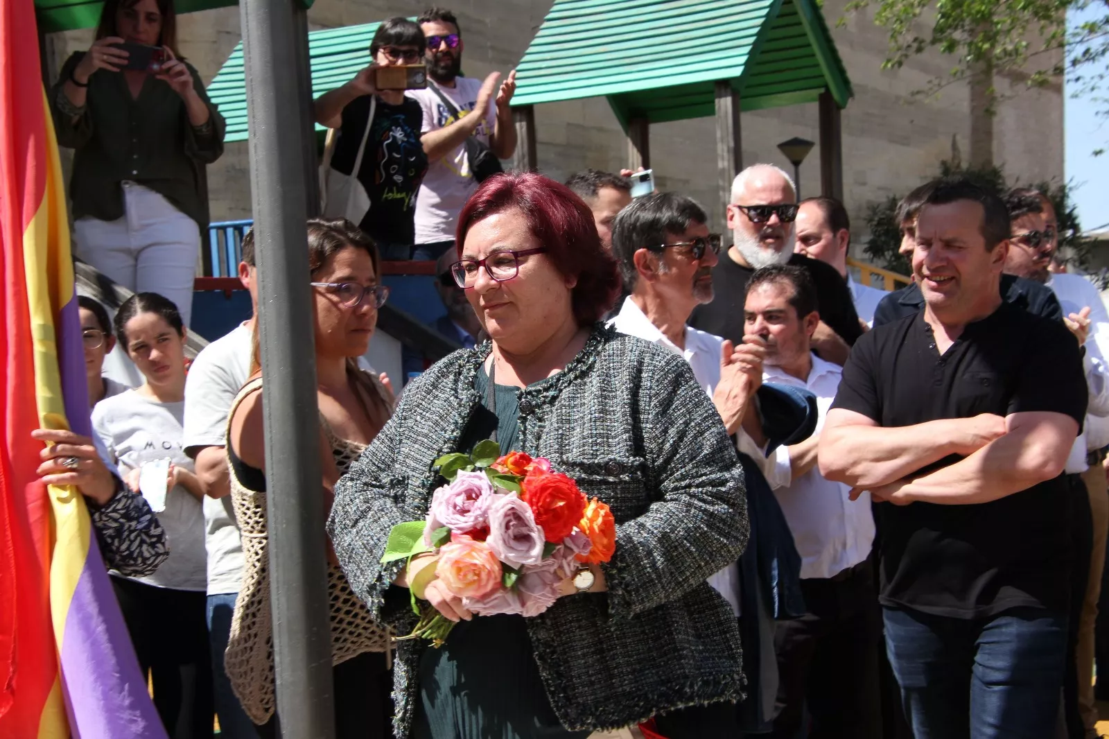 Homenaje en Leciñena a sus once vecinos deportados en campos de concentración nazis. Foto Carlos Neofato